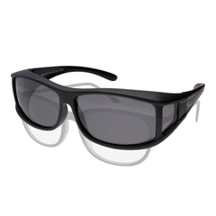 Überzieh-Sonnenbrille Classic, Herren , Schwarz matt , Brillenträger Herren Kategorie 3 Lotus-Effekt Polarisiert Unisex UV400 Überzieh-Sonnenbrille