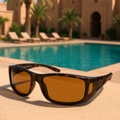 Überzieh-Sonnenbrille Classic, Herren , Schildpatt , Brillenträger Herren Kategorie 3 Lotus-Effekt Polarisiert Unisex UV400 Überzieh-Sonnenbrille