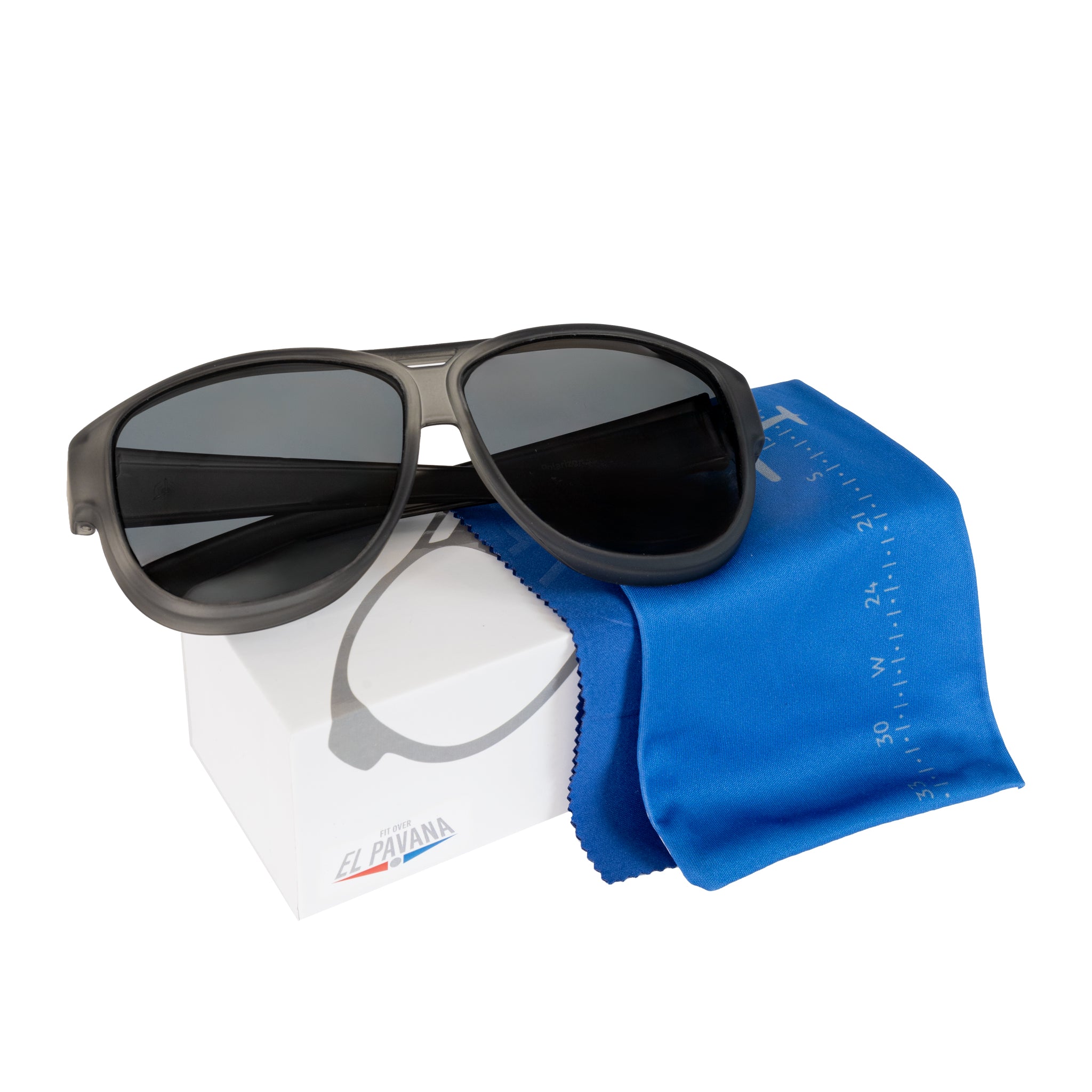 Überzieh-Sonnenbrille El Pavana, für Brillenträger , Anthrazit , Brillenträger Damen Herren Unisex Überzieh-Sonnenbrille