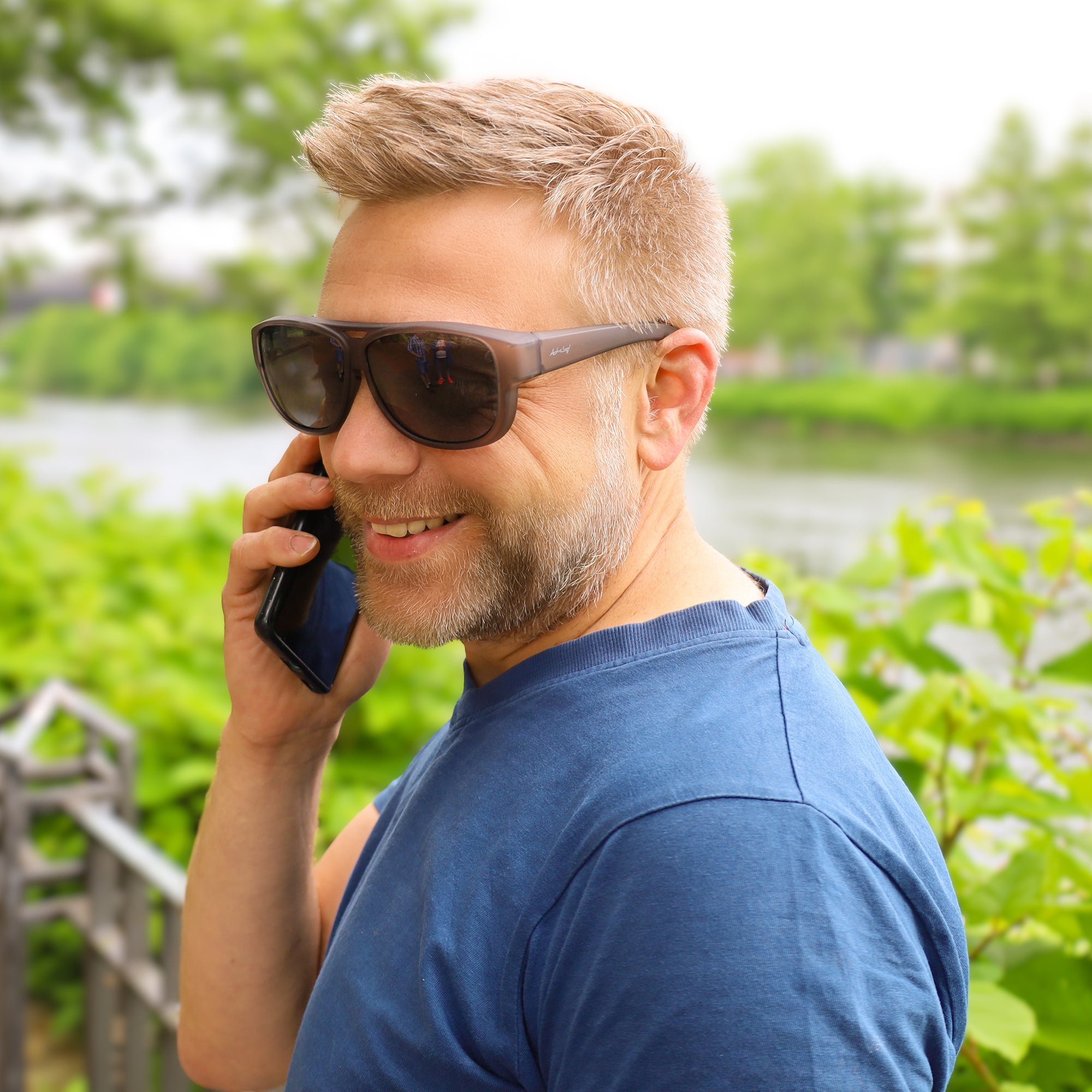 Überzieh-Sonnenbrille El Pavana, für Brillenträger , Anthrazit , Brillenträger Damen Herren Unisex Überzieh-Sonnenbrille