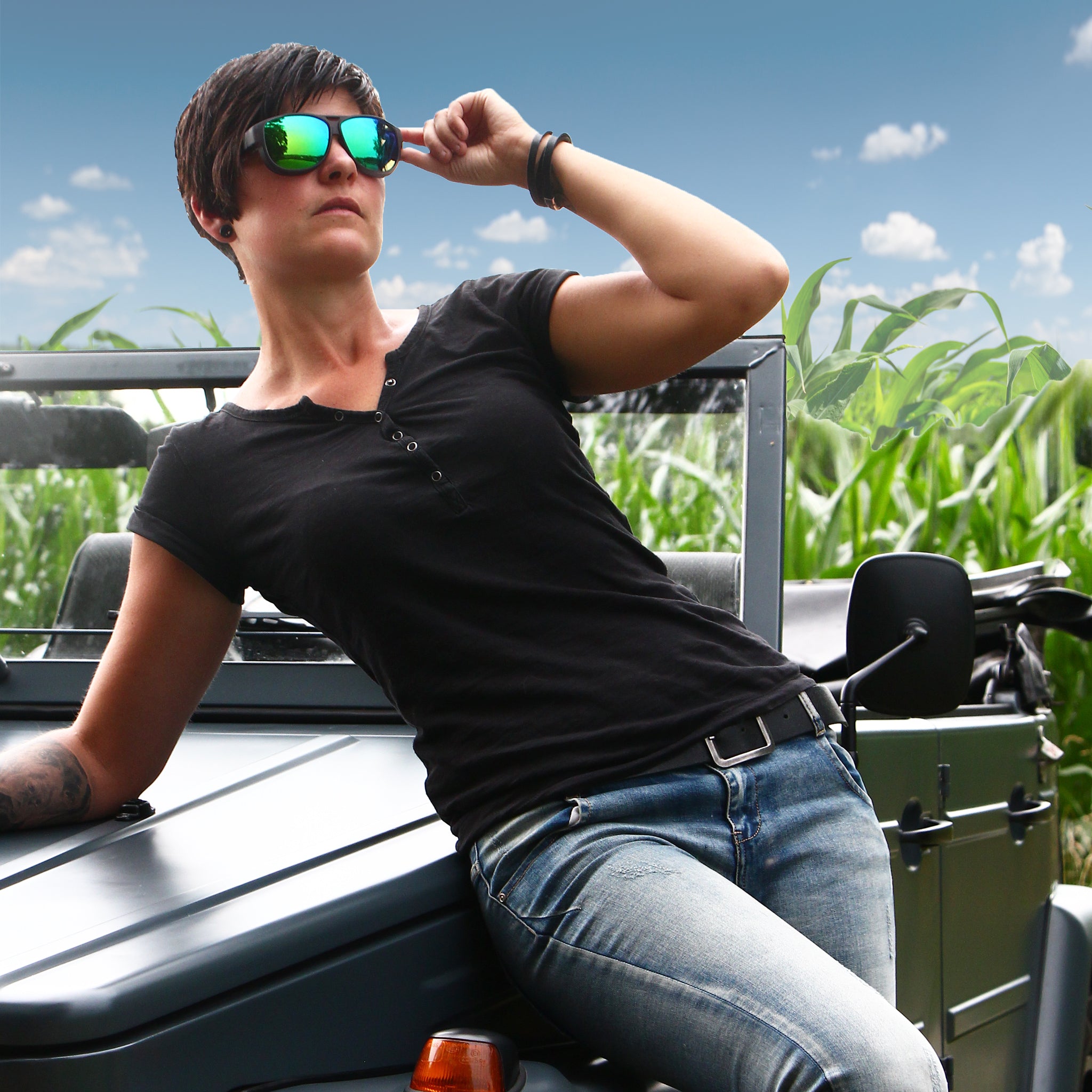 Überzieh-Sonnenbrille El Pavana, für Brillenträger , Anthrazit verspiegelt , Brillenträger Damen Herren Unisex Überzieh-Sonnenbrille