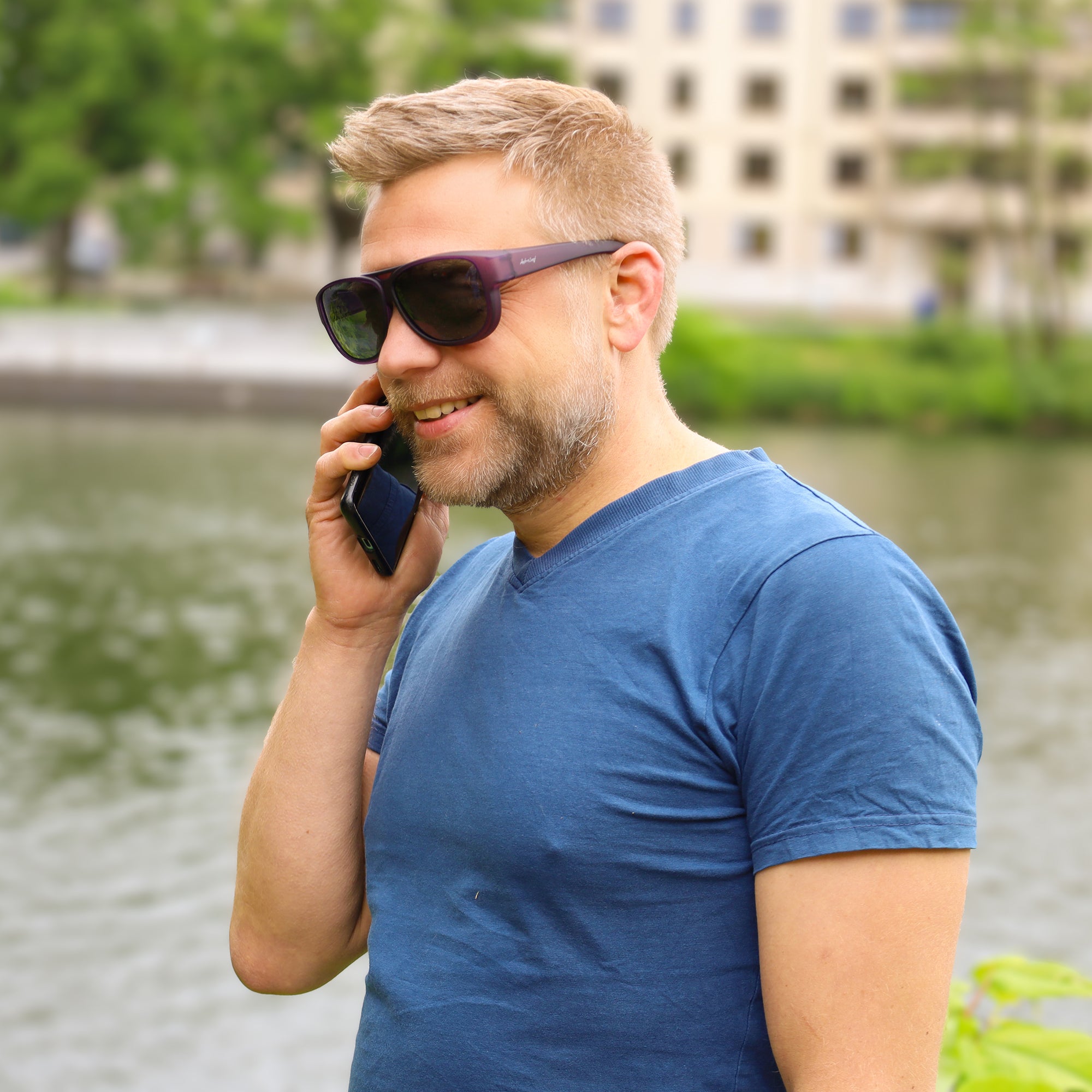 Überzieh-Sonnenbrille El Pavana, für Brillenträger , Lila , Brillenträger Damen Herren Unisex Überzieh-Sonnenbrille