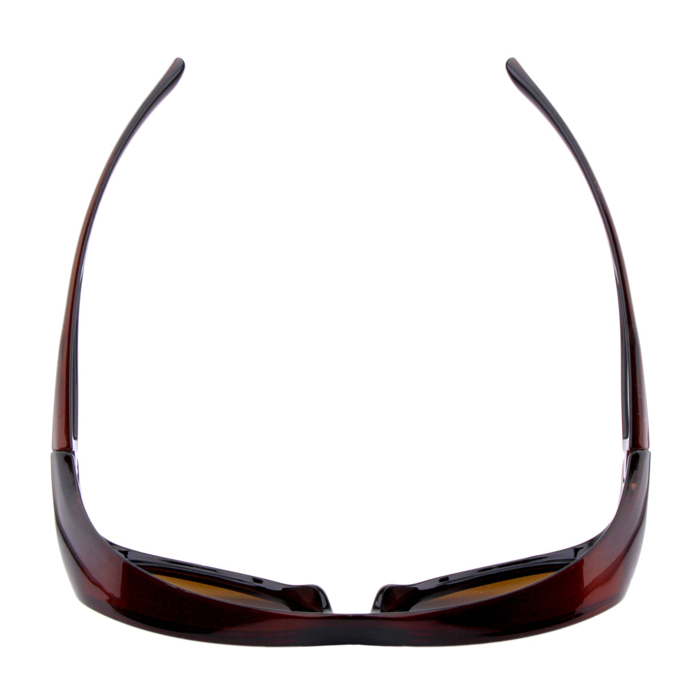 Überzieh-Sonnenbrille Mega, Damen , Braun , Brillenträger Damen Lotus-Effekt Polarisiert UV400 Überzieh-Sonnenbrille