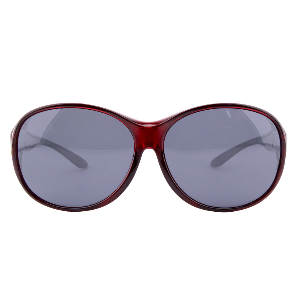 Überzieh-Sonnenbrille Mega, Damen , Rot , Brillenträger Damen Lotus-Effekt Polarisiert UV400 Überzieh-Sonnenbrille