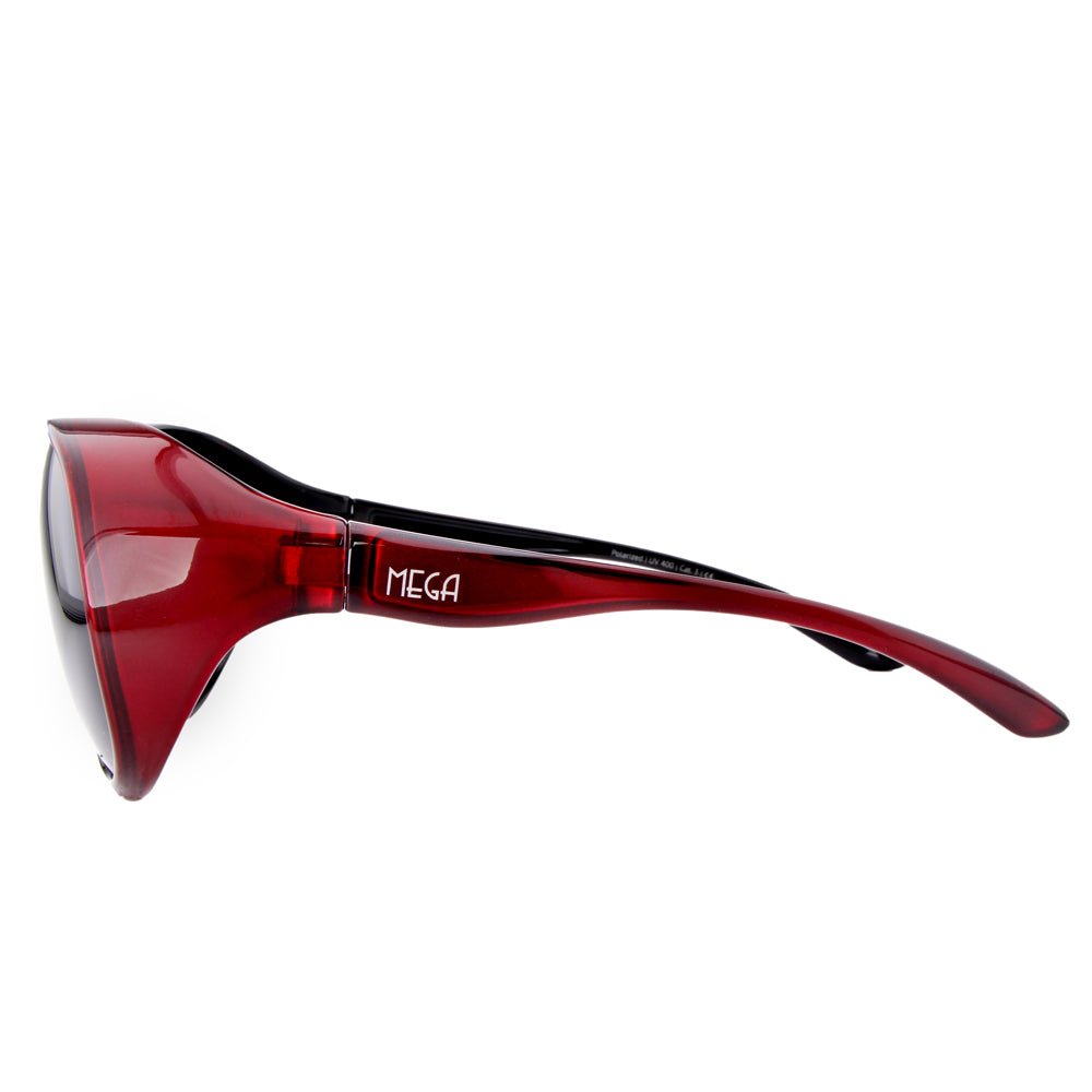 Überzieh-Sonnenbrille Mega, Damen , Rot , Brillenträger Damen Lotus-Effekt Polarisiert UV400 Überzieh-Sonnenbrille