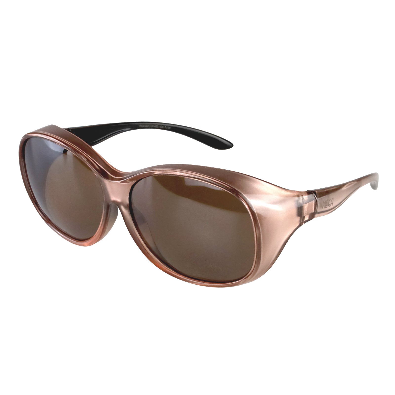 Überzieh-Sonnenbrille Mega, Damen , Rosé , Brillenträger Damen Lotus-Effekt Polarisiert UV400 Überzieh-Sonnenbrille