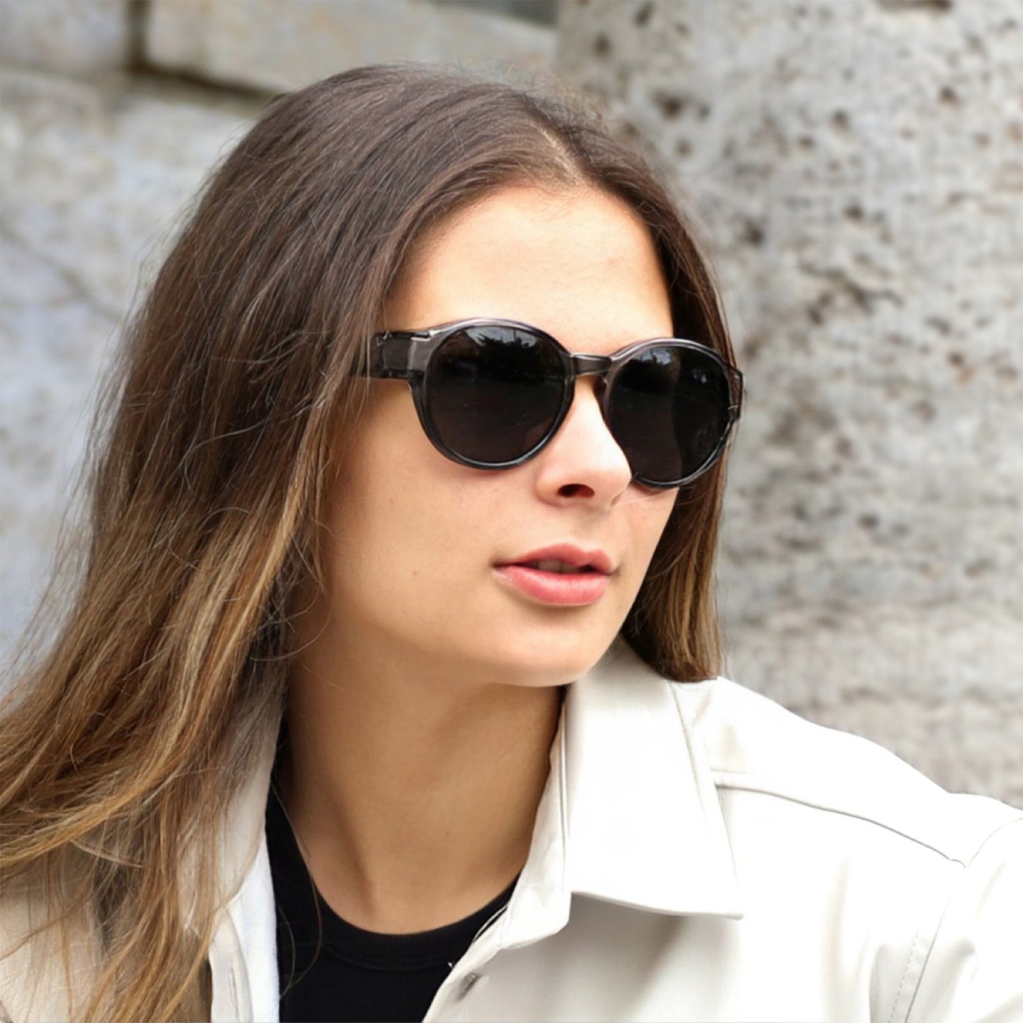Überzieh-Sonnenbrille Rhea, für Brillenträger , Anthrazit , Brillenträger Damen Herren Lotus-Effekt Polarisiert Unisex UV400 Überzieh-Sonnenbrille