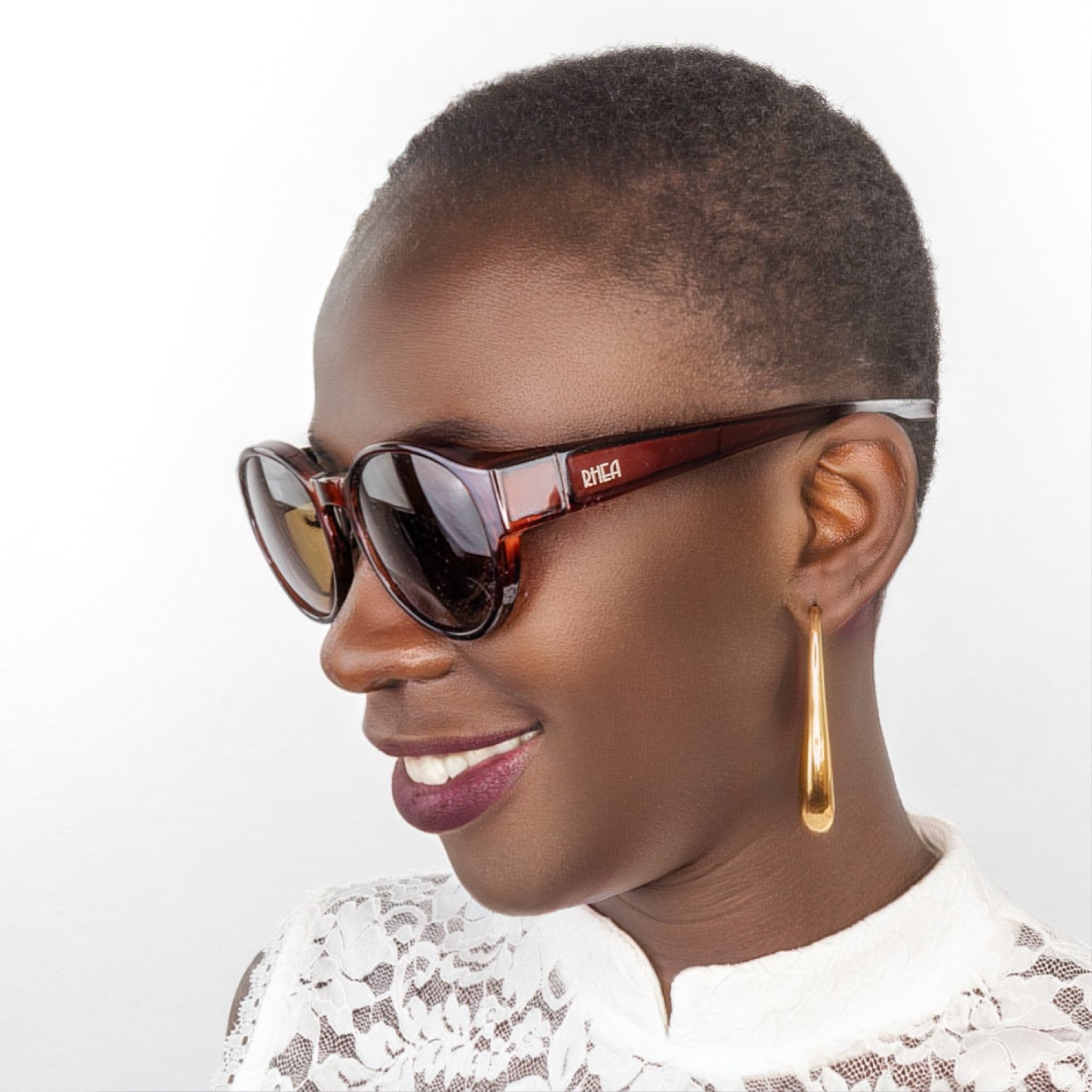Überzieh-Sonnenbrille Rhea, für Brillenträger , Braun , Brillenträger Damen Herren Lotus-Effekt Polarisiert Unisex UV400 Überzieh-Sonnenbrille