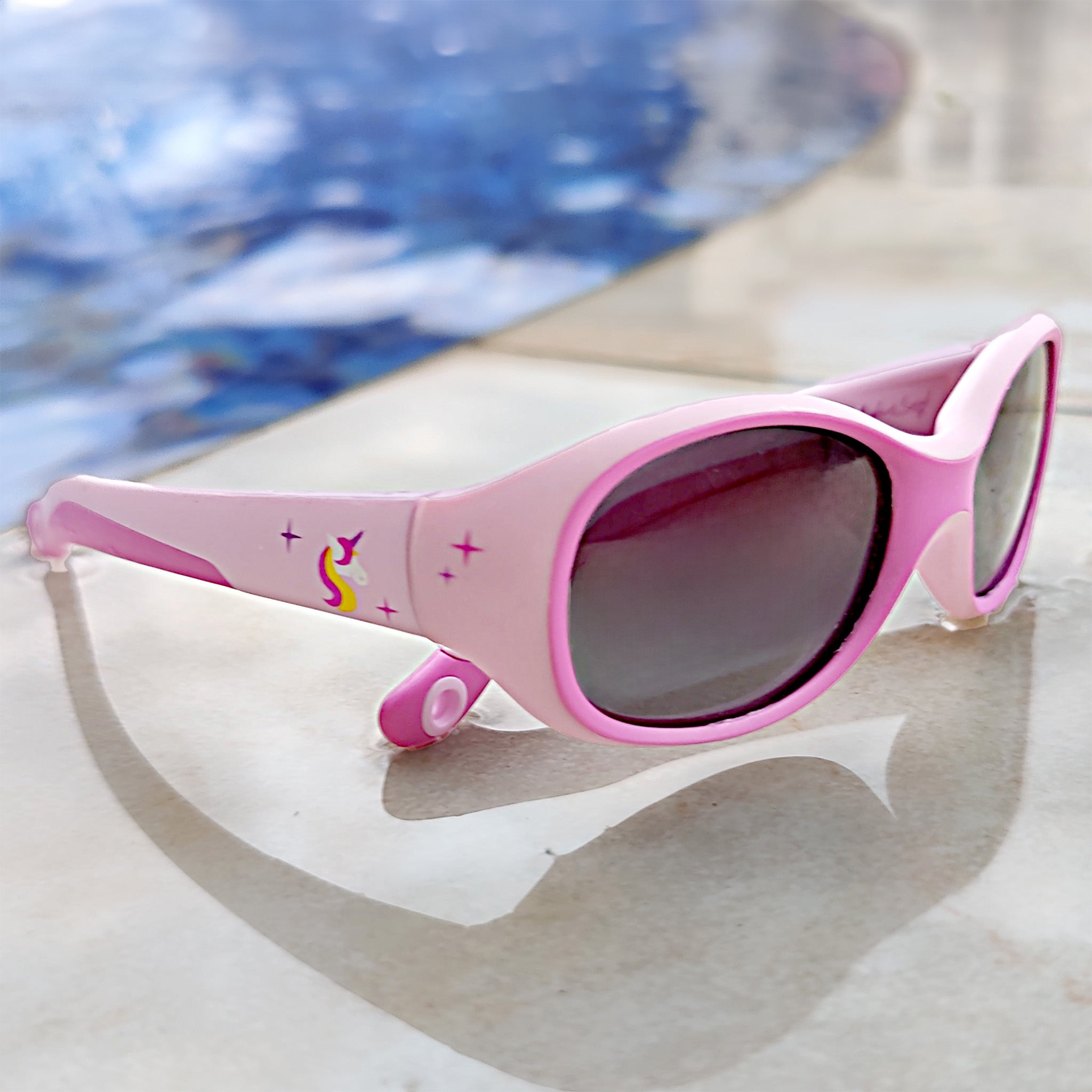 Kids Kinder-Sonnenbrille, 2 – 6 Jahre , Real Unicorn , HYTREL Jungen Kleinkind Lotus-Effekt Mädchen Polarisiert UV400
