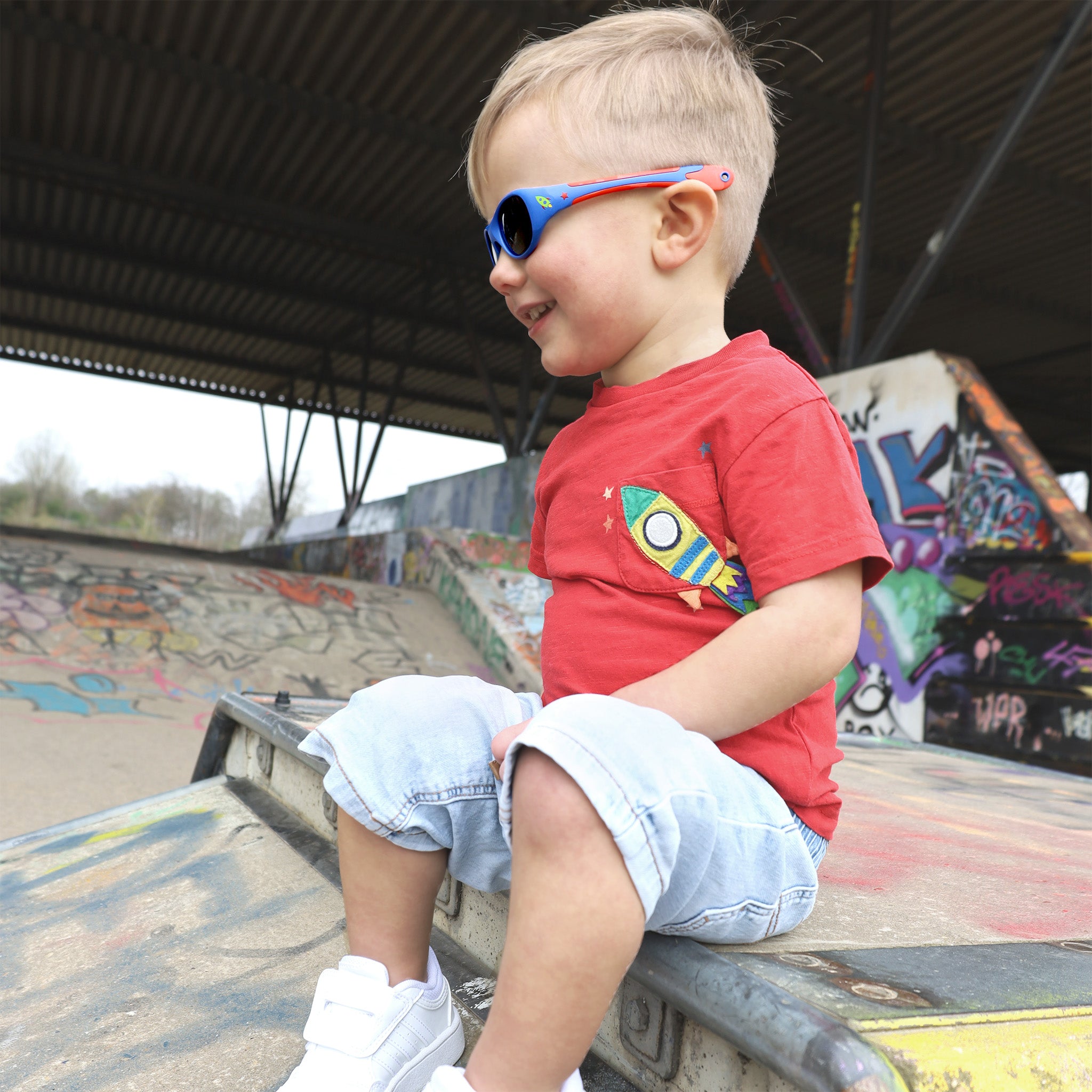 Baby-Sonnenbrille 6 - 24 Monate, Größe L , Rocket , Baby HYTREL Jungen Kleinkind Lotus-Effekt Mädchen Polarisiert Unisex UV400