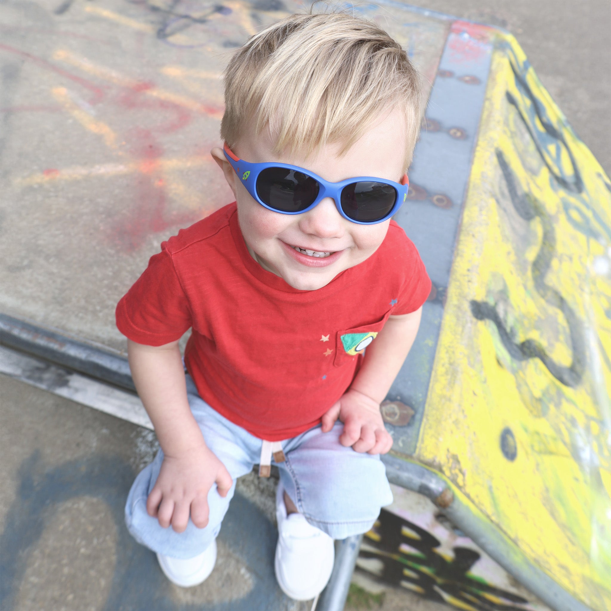 Baby-Sonnenbrille 6 - 24 Monate, Größe L , Rocket , Baby HYTREL Jungen Kleinkind Lotus-Effekt Mädchen Polarisiert Unisex UV400