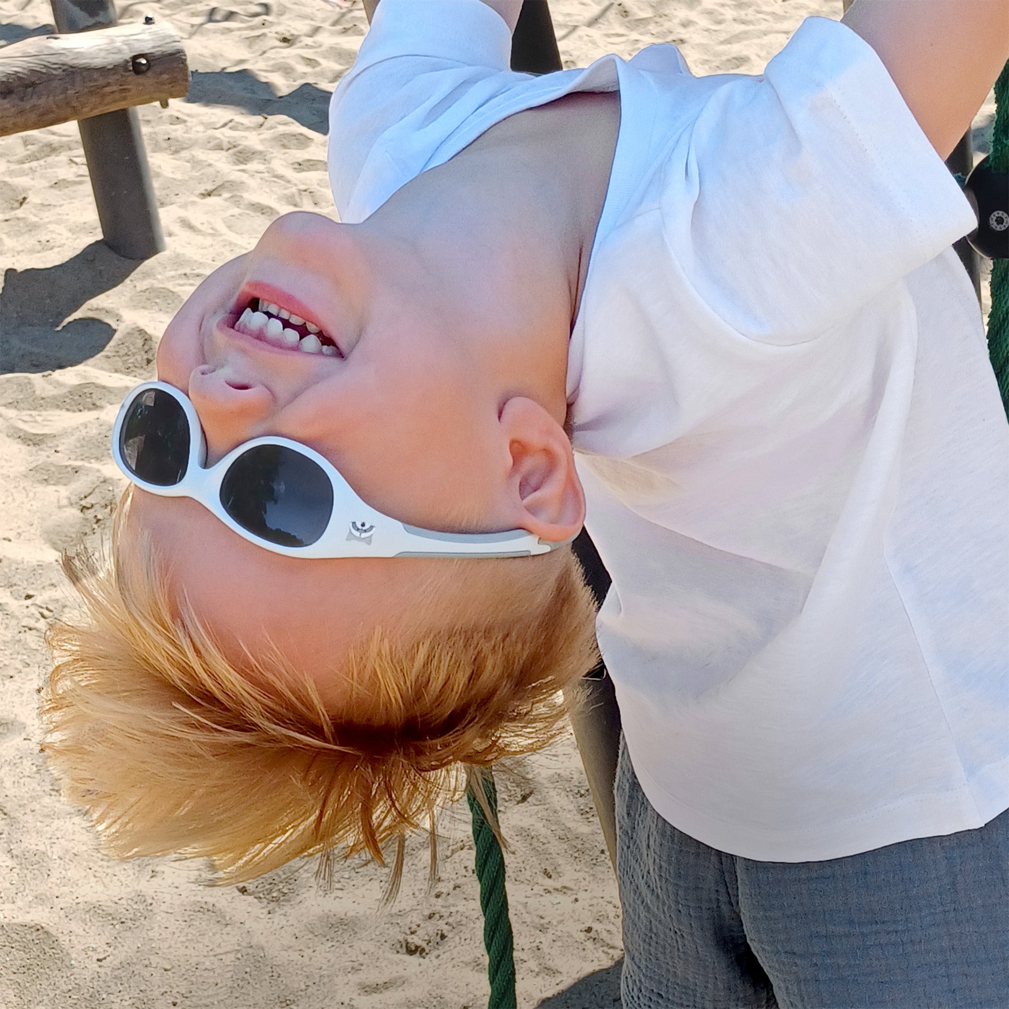 Baby-Sonnenbrille Safari 6 - 24 Monate, Größe L , Raccoon , Baby HYTREL Jungen Kleinkind Lotus-Effekt Mädchen New Polarisiert Unisex UV400