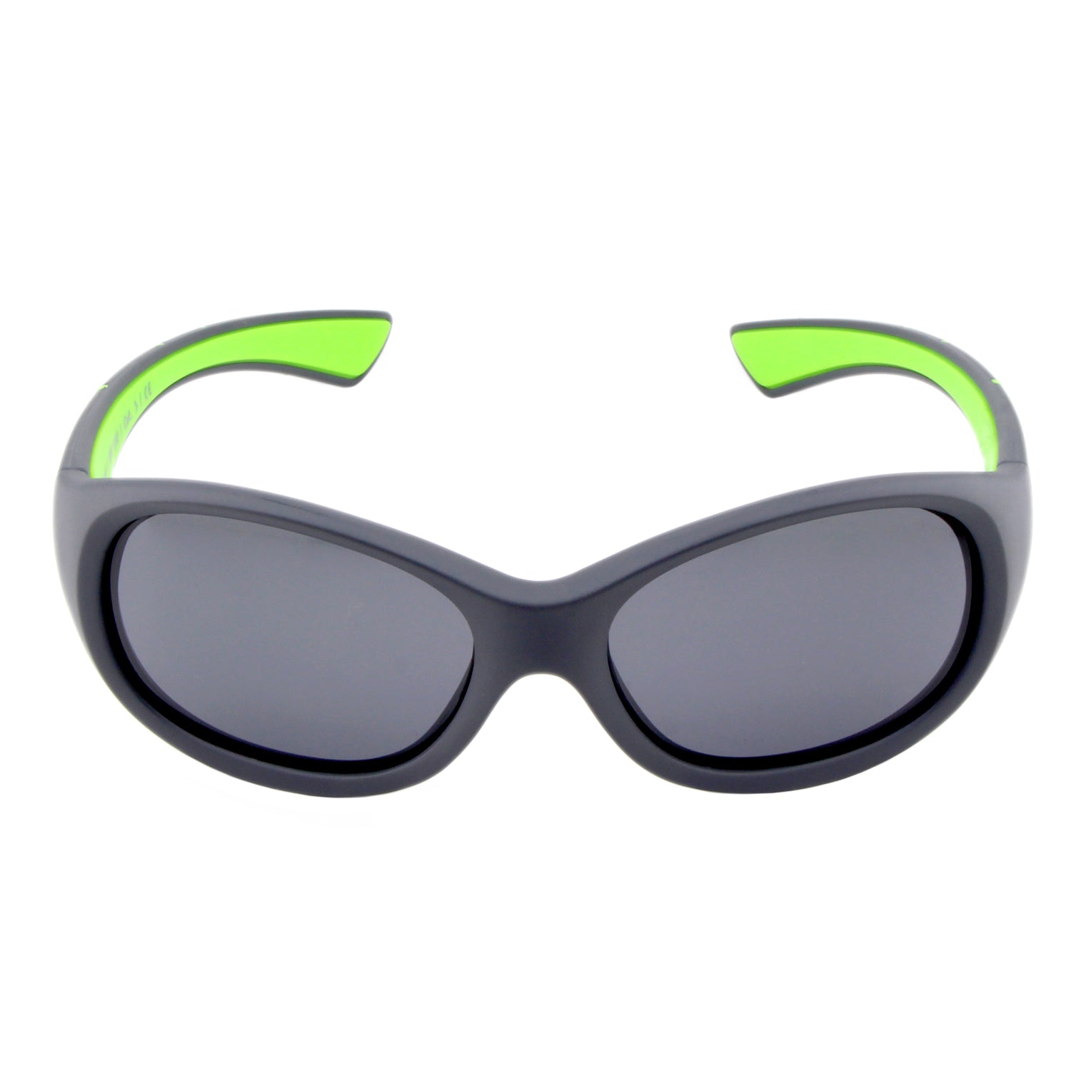 Kinder-Sonnenbrille Kids@School, 5 – 10 Jahre , Anthrazit Grün , HYTREL Jungen Lotus-Effekt Mädchen Polarisiert UV400