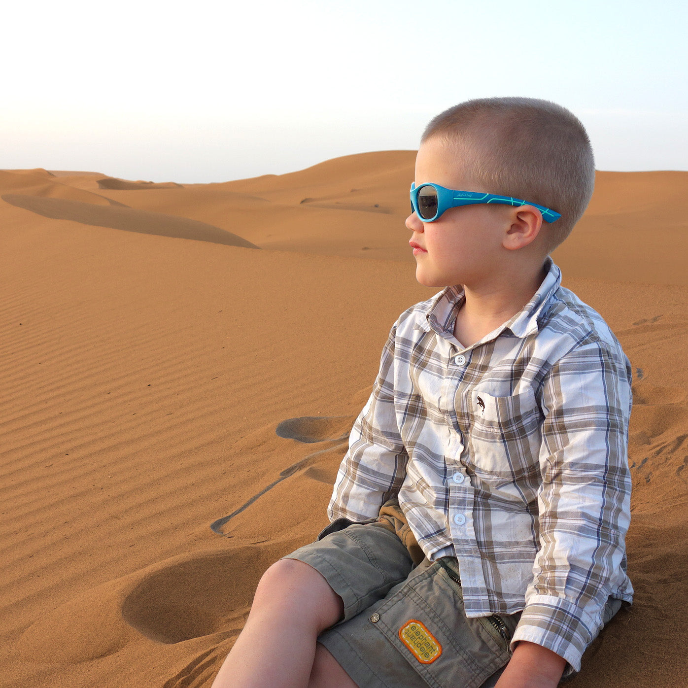 Kinder-Sonnenbrille Kids@School, 5 – 10 Jahre , Petrol Türkis , HYTREL Jungen Lotus-Effekt Mädchen Polarisiert UV400