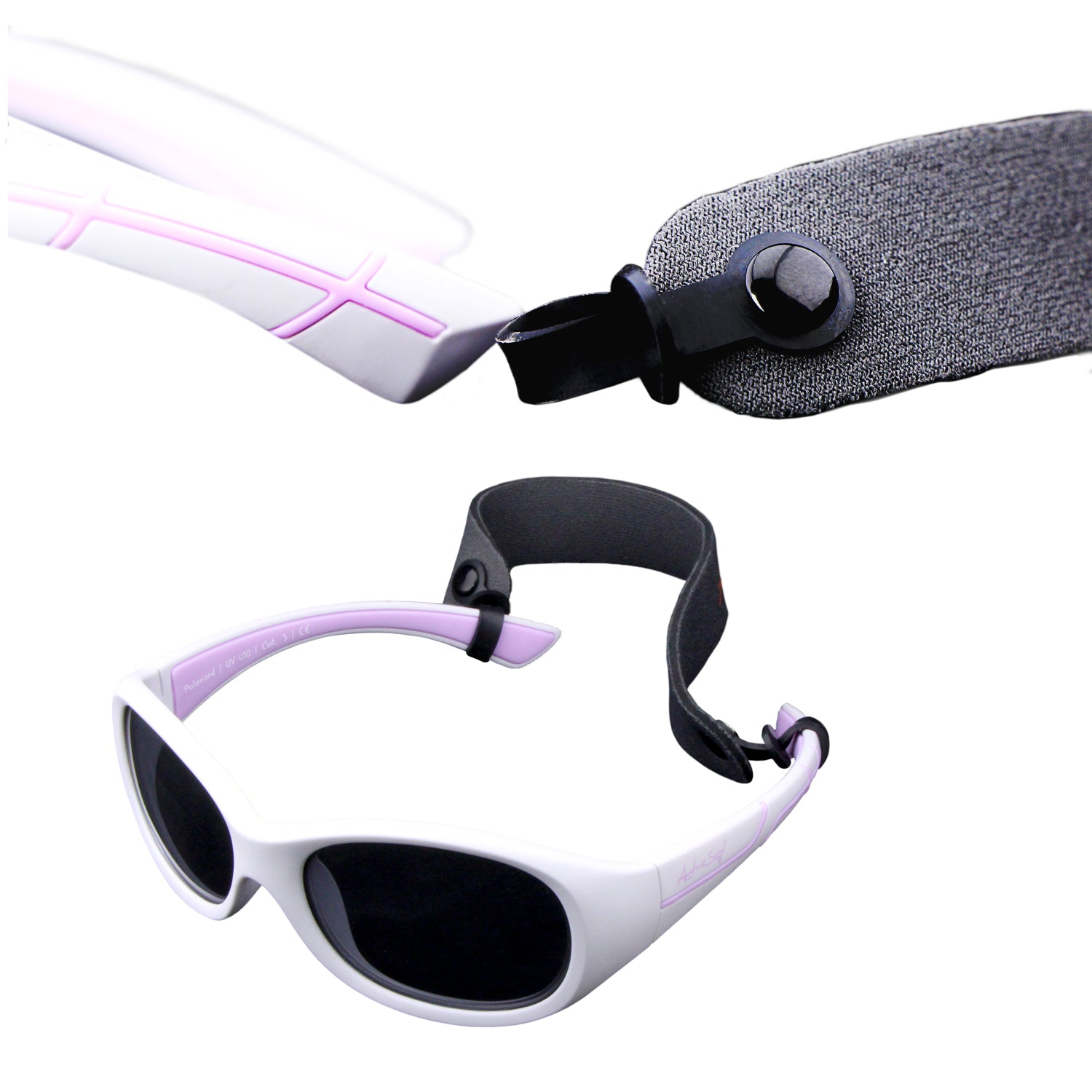 Kinder-Sonnenbrille Kids@School, 5 – 10 Jahre , Ice Pink , HYTREL Jungen Lotus-Effekt Mädchen Polarisiert UV400