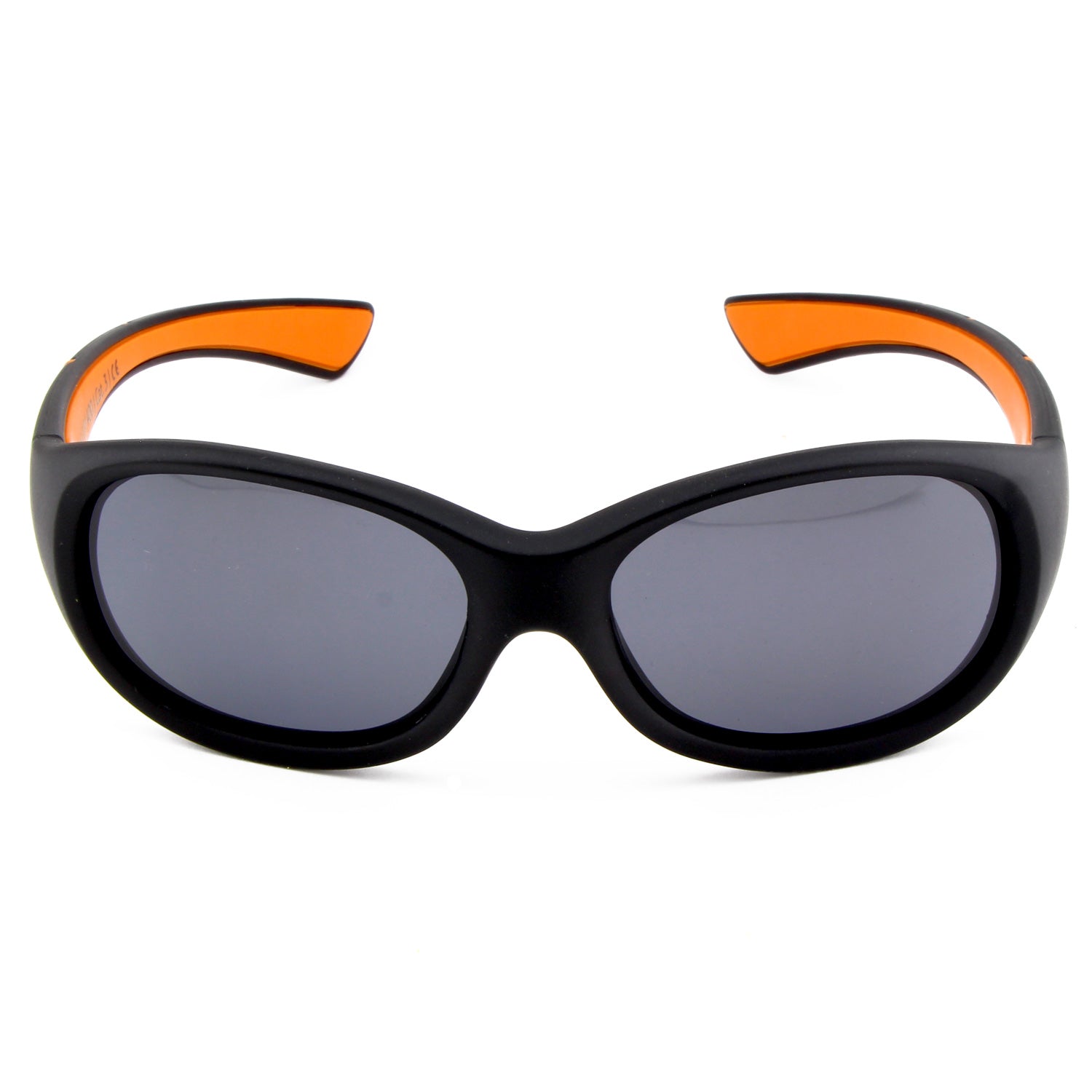 Kinder-Sonnenbrille Kids@School, 5 – 10 Jahre , Schwarz Orange , HYTREL Jungen Lotus-Effekt Mädchen Polarisiert UV400