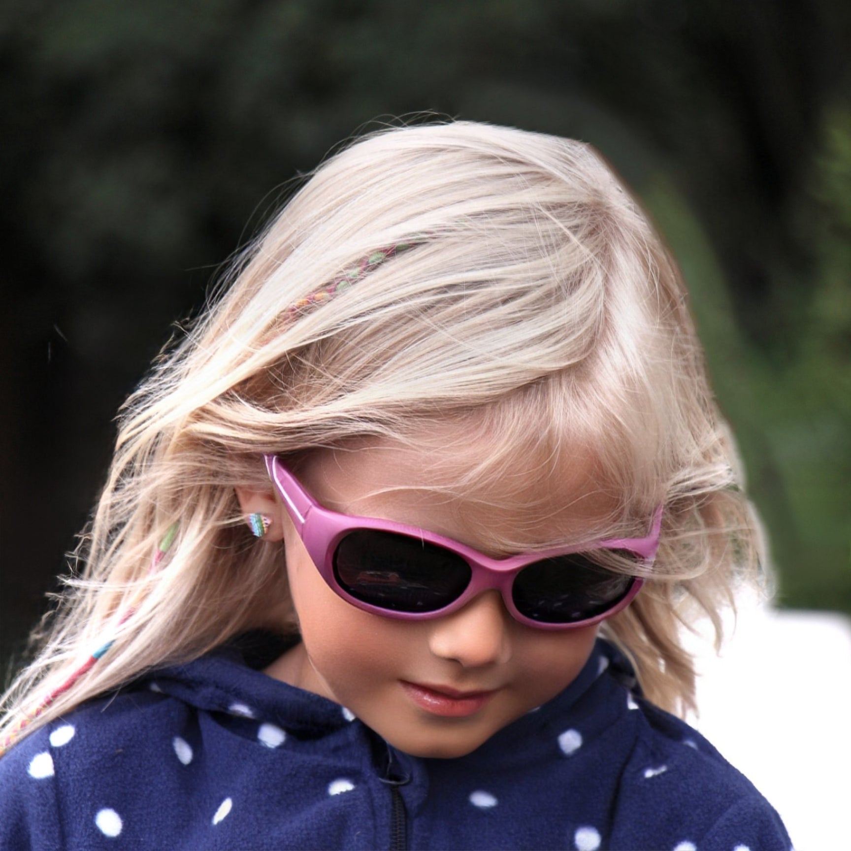 Kinder-Sonnenbrille Kids@School, 5 – 10 Jahre , Beere Pink , HYTREL Jungen Lotus-Effekt Mädchen Polarisiert UV400