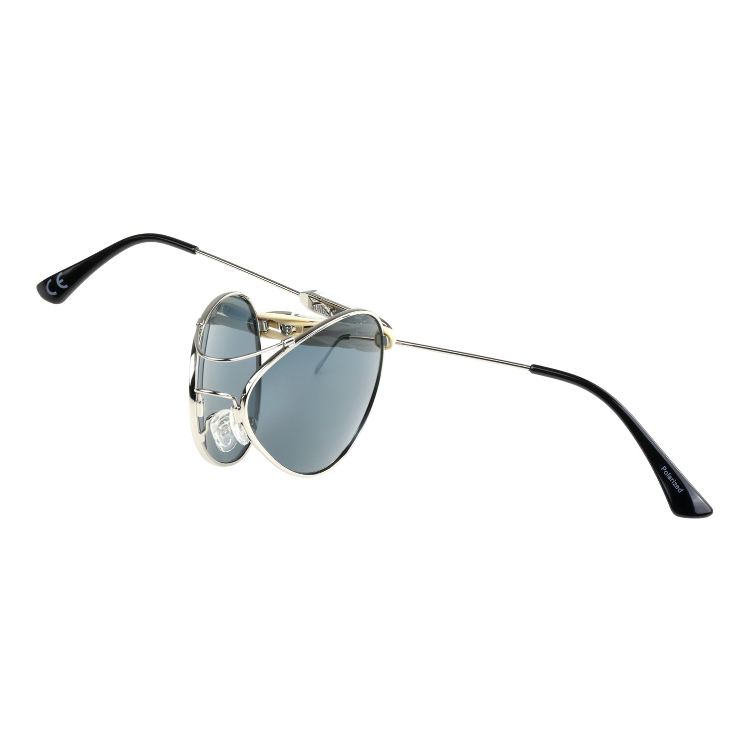 Kinder-Sonnenbrille Iron Air, 6 - 12 Jahre, Piloten-Design , Silber | Graue Gläser , Jungen Metall Mädchen New Polarisiert UV400