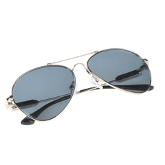 Kinder-Sonnenbrille Iron Air, 6 - 12 Jahre, Piloten-Design , Silber | Graue Gläser , Jungen Kategorie 3 Metall Mädchen New Polarisiert UV400