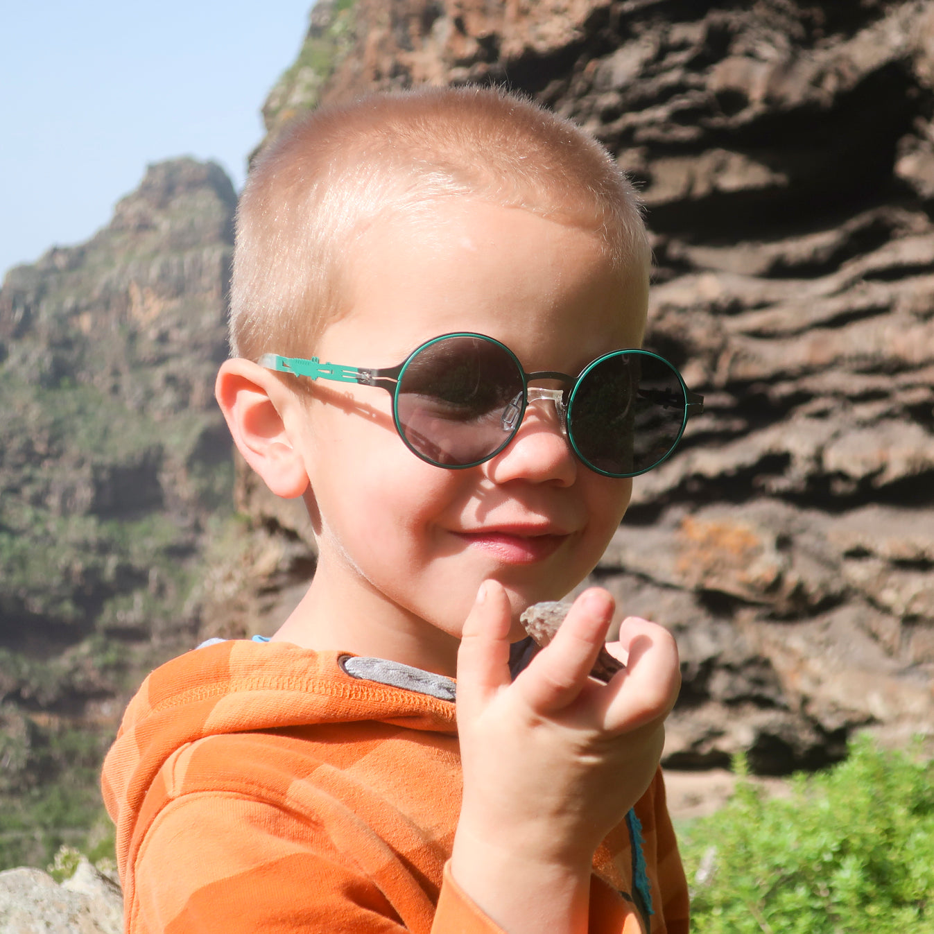 Kinder-Sonnenbrille Private Eyes, 2 - 6 Jahre, Metall-Gestell , Crocodile , Jungen Kleinkind Metall Mädchen Polarisiert UV400