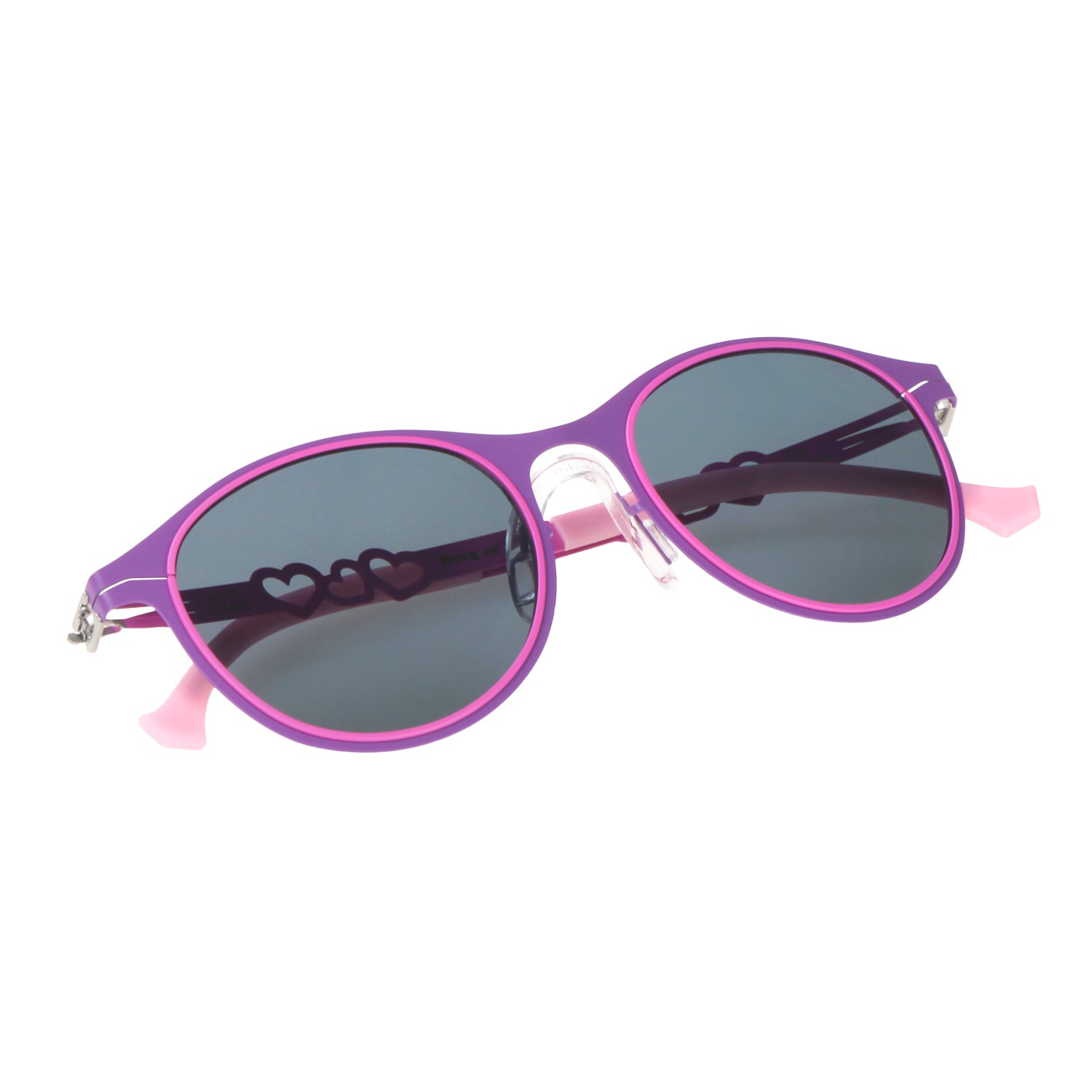 Kinder-Sonnenbrille Private Eyes, 2 - 6 Jahre, Metall-Gestell , Hearts , Jungen Kleinkind Metall Mädchen Polarisiert UV400