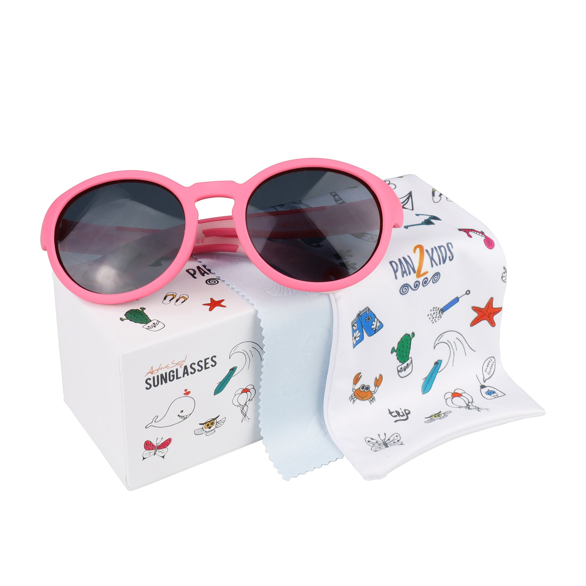 Pan2Kids Kinder-Sonnenbrille, 2 - 5 Jahre , Digital Lavender , HYTREL Jungen Kleinkind Lotus-Effekt Mädchen Polarisiert UV400