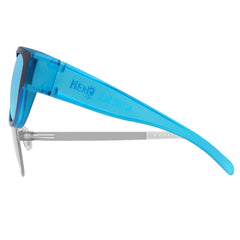 Kinder-Überzieh-Sonnenbrille HERO EYES, 5 – 10 Jahre , Blau verspiegelt , Brillenträger Jungen Kategorie 3 Lotus-Effekt Mädchen New Polarisiert Unisex UV400 Überzieh-Sonnenbrille