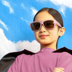 Kinder-Überzieh-Sonnenbrille HERO EYES, 5 – 10 Jahre , Rosé , Brillenträger Jungen Kategorie 3 Lotus-Effekt Mädchen New Polarisiert Unisex UV400 Überzieh-Sonnenbrille