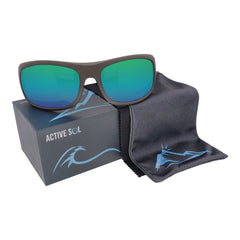 Sonnenbrille Erebos Extra Dunkel Kategorie 4 , M Grün verspiegelt , Damen Herren Kategorie 4 Polarisiert UV400