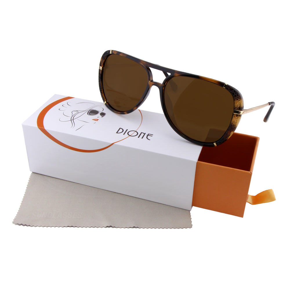 Sonnenbrille Dione, Damen , Demi-Gold , Damen New Polarisiert UV400