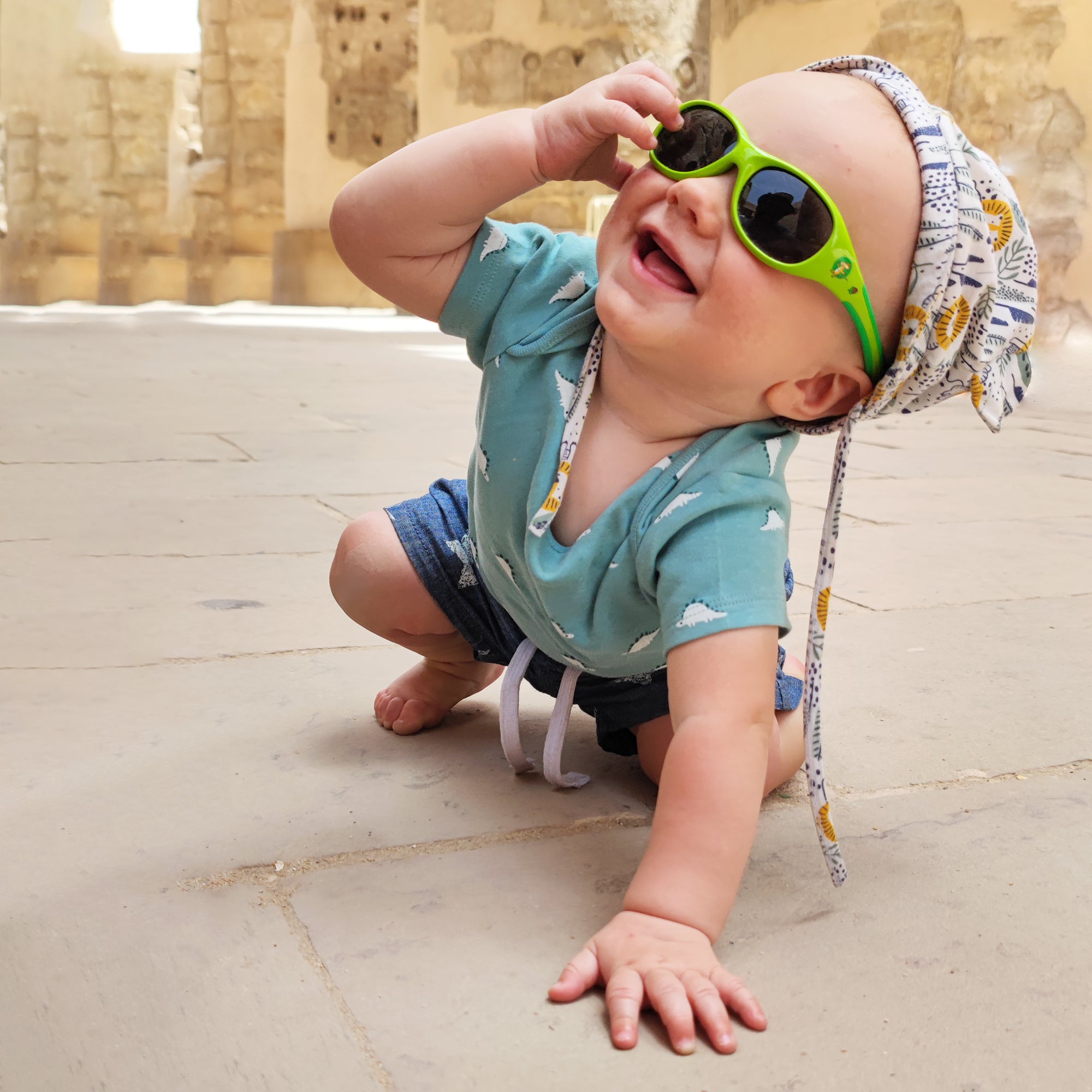 Baby-Sonnenbrille Grüffelo 6 - 24 Monate, Größe L , Grüffeloragout , Baby HYTREL Jungen Kleinkind Lotus-Effekt Mädchen Polarisiert UV400