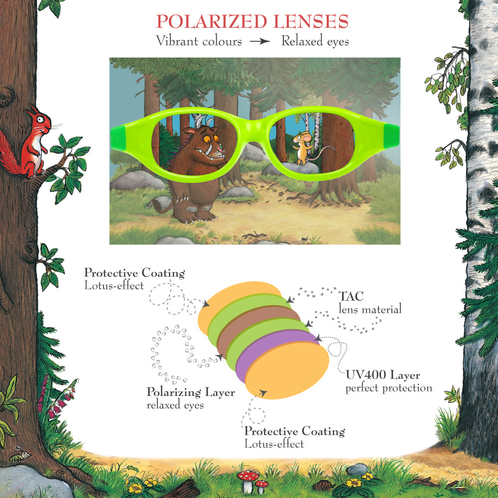 Baby-Sonnenbrille Grüffelo 6 - 24 Monate, Größe L , Lieblingsschmaus , Baby HYTREL Jungen Kleinkind Lotus-Effekt Mädchen Polarisiert UV400