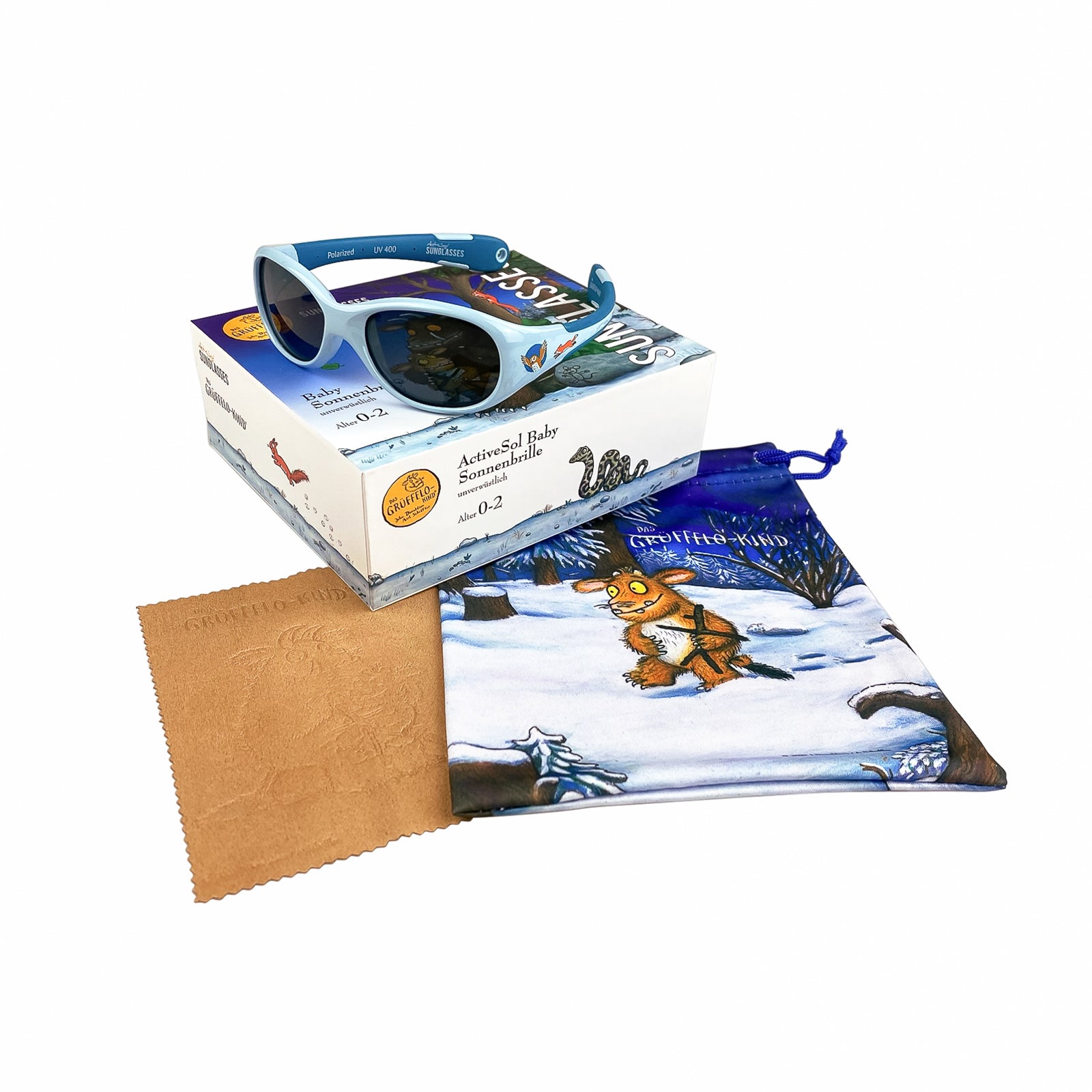 Baby-Sonnenbrille Grüffelo 6 - 24 Monate, Größe L , Grüffeloragout , Baby HYTREL Jungen Kleinkind Lotus-Effekt Mädchen Polarisiert UV400