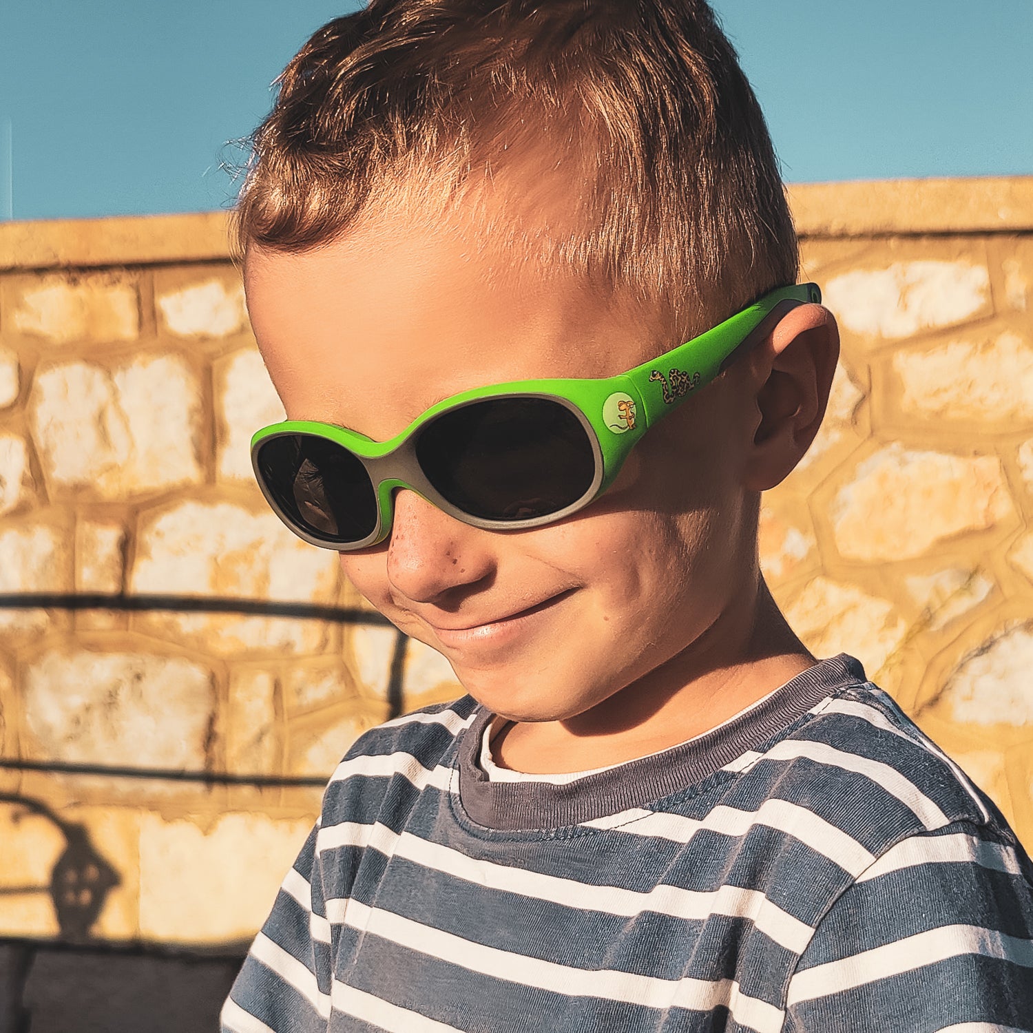 Kinder-Sonnenbrille Grüffelo, 2 - 6 Jahre , Schlangenpüree , Grüffelo Jungen Lotus-Effekt Mädchen Polarisiert UV400