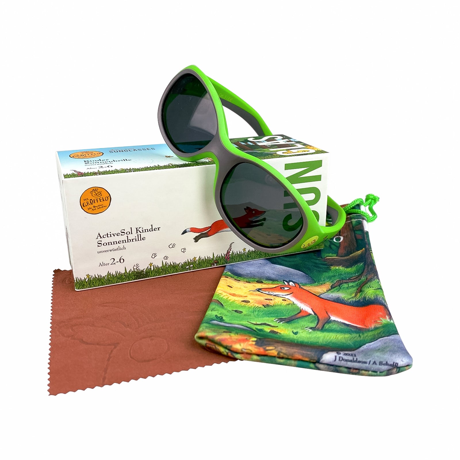 Kinder-Sonnenbrille Grüffelo, 2 - 6 Jahre , Schlangenpüree , Grüffelo Jungen Lotus-Effekt Mädchen Polarisiert UV400