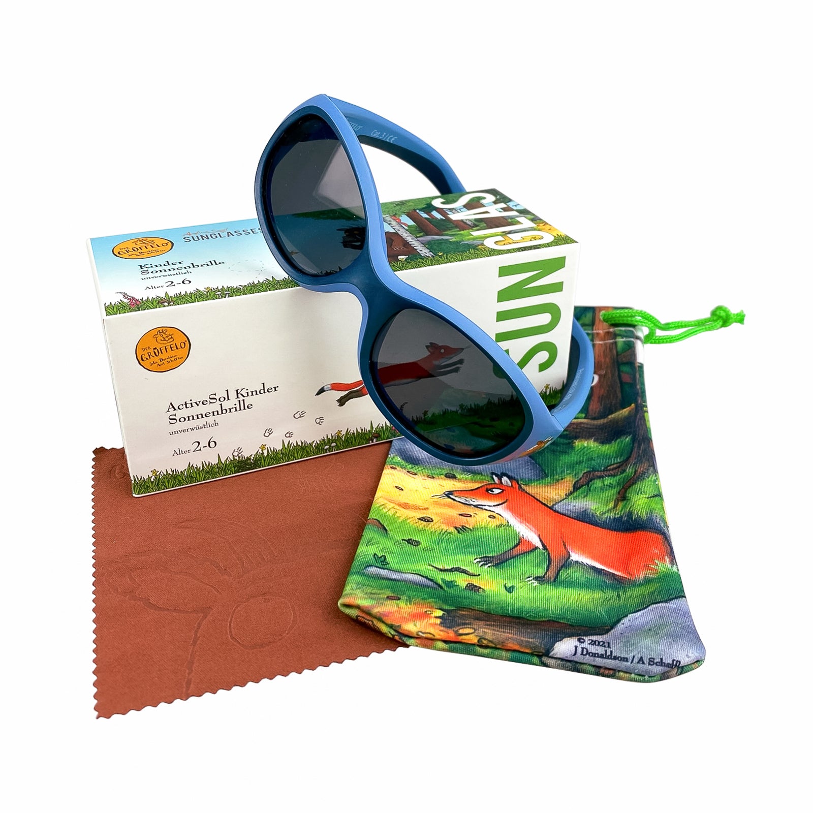 Kinder-Sonnenbrille Grüffelo, 2 - 6 Jahre , Fuchsspieß , Grüffelo Jungen Lotus-Effekt Mädchen Polarisiert UV400