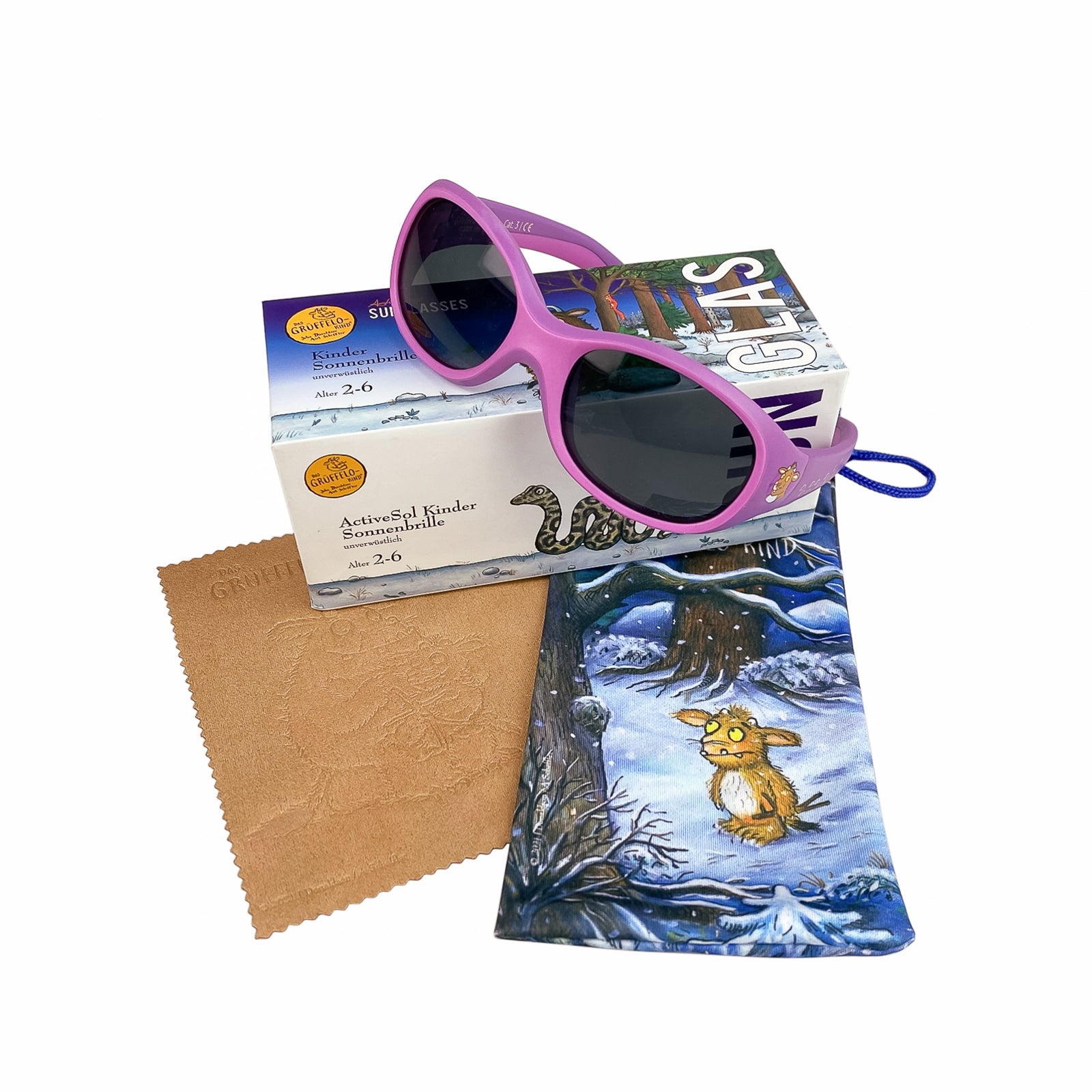 Kinder-Sonnenbrille Grüffelo, 2 - 6 Jahre , Kleine Maus , Grüffelo Jungen Lotus-Effekt Mädchen Polarisiert UV400