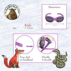 Kinder-Sonnenbrille Grüffelo, 2 - 6 Jahre , Kleine Maus , Grüffelo Jungen Kategorie 3 Lotus-Effekt Mädchen Polarisiert UV400