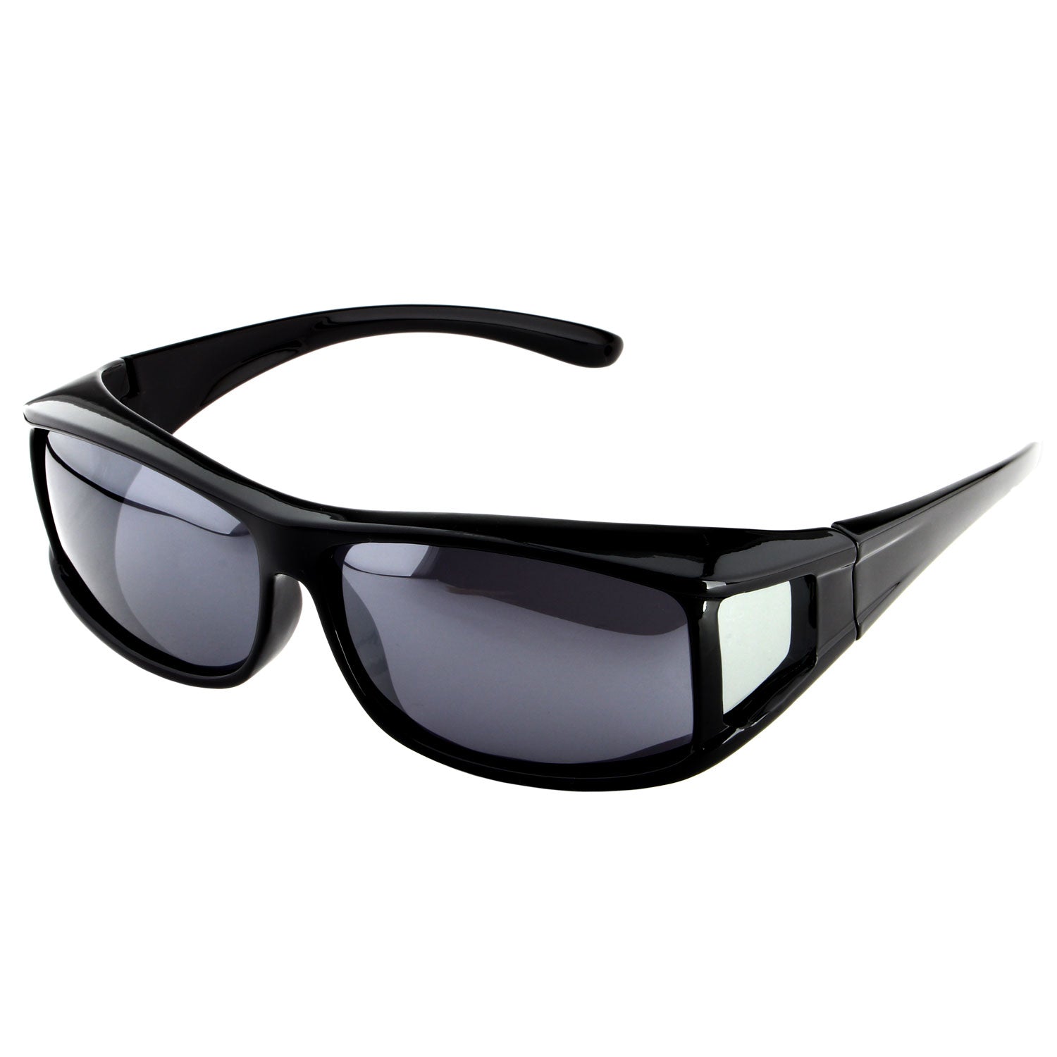 Überzieh-Sonnenbrille Classic, Herren , Schwarz glänzend , Brillenträger Herren Lotus-Effekt Polarisiert Unisex UV400 Überzieh-Sonnenbrille
