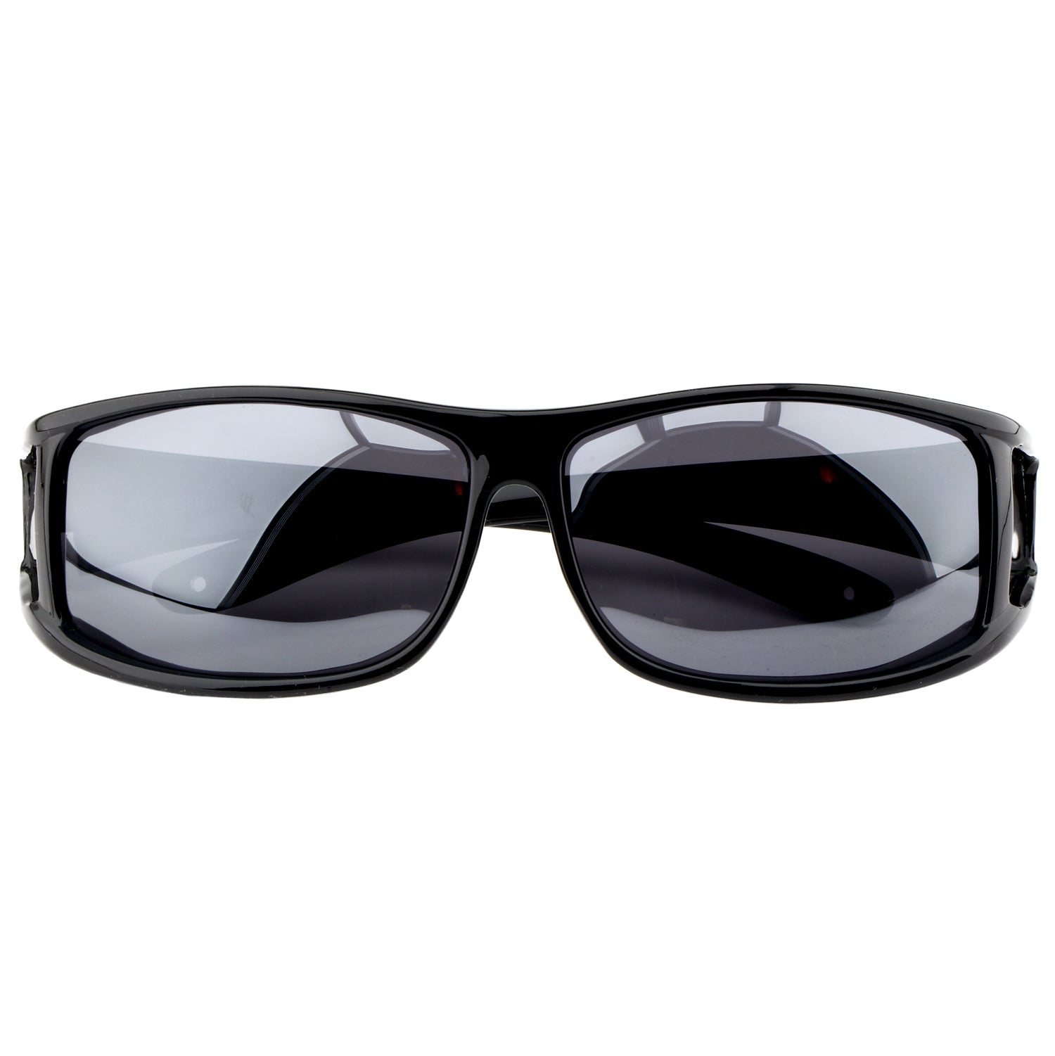 Überzieh-Sonnenbrille Classic, Herren , Schwarz glänzend , Brillenträger Herren Lotus-Effekt Polarisiert Unisex UV400 Überzieh-Sonnenbrille