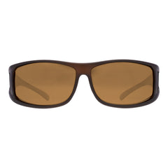 Überzieh-Sonnenbrille Classic, Herren , Braun matt , Brillenträger Herren Kategorie 3 Lotus-Effekt Polarisiert Unisex UV400 Überzieh-Sonnenbrille