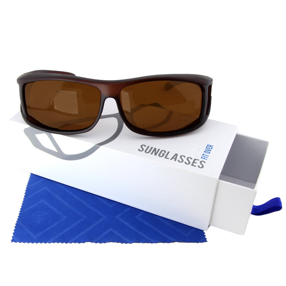 Überzieh-Sonnenbrille Classic, Herren , Schildpatt , Brillenträger Herren Lotus-Effekt Polarisiert Unisex UV400 Überzieh-Sonnenbrille
