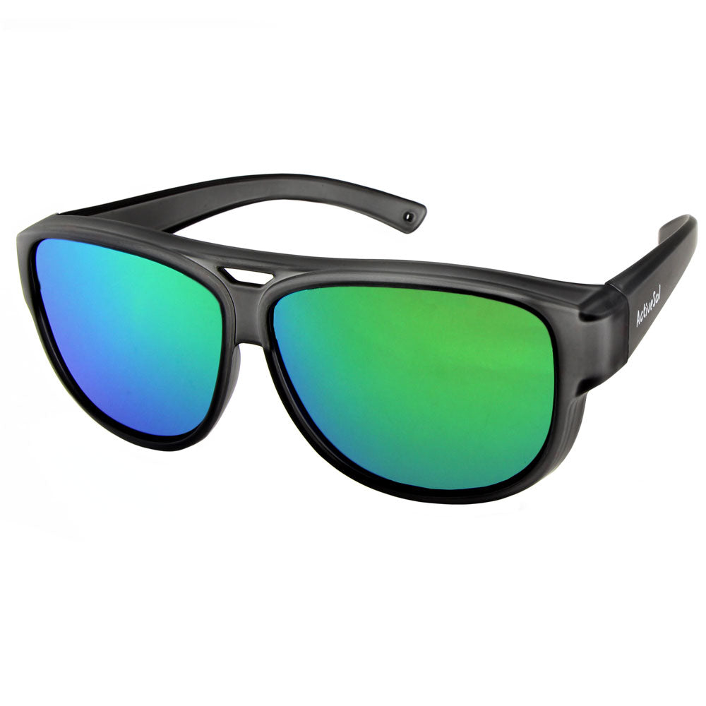 Überzieh-Sonnenbrille El Pavana, für Brillenträger , Anthrazit verspiegelt , Brillenträger Damen Herren Unisex Überzieh-Sonnenbrille