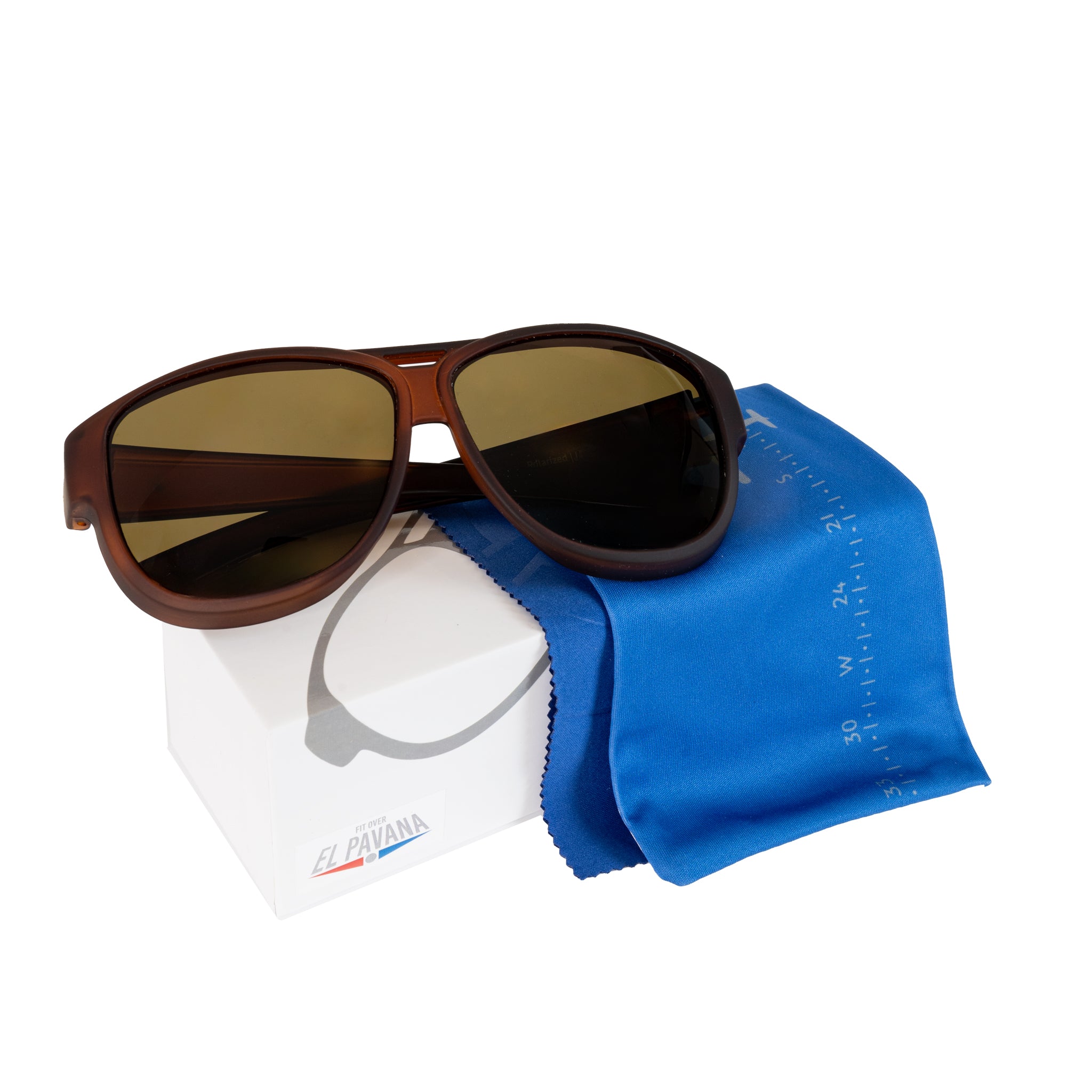 Überzieh-Sonnenbrille El Pavana, für Brillenträger , Braun , Brillenträger Damen Herren Unisex Überzieh-Sonnenbrille