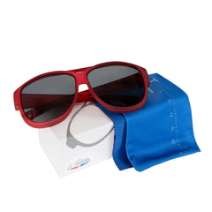 Überzieh-Sonnenbrille El Pavana, für Brillenträger , Rot , Brillenträger Damen Herren Kategorie 3 Unisex Überzieh-Sonnenbrille
