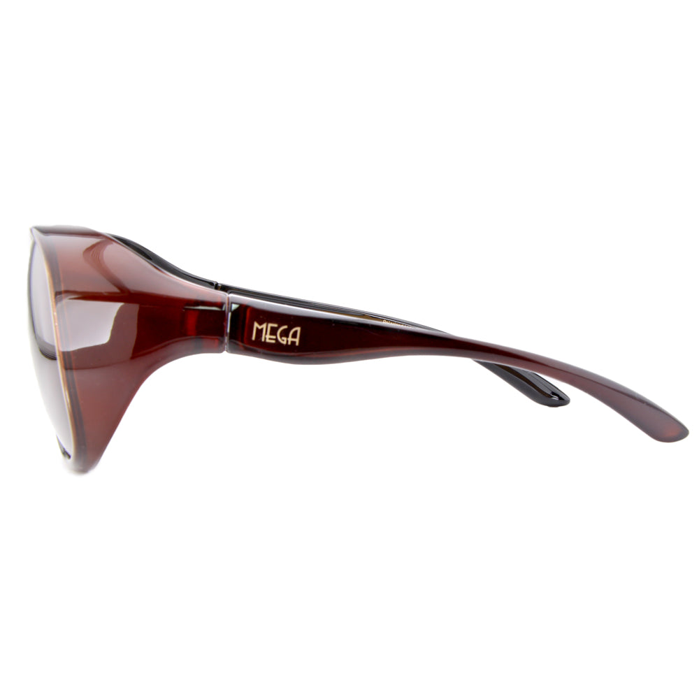 Überzieh-Sonnenbrille Mega, Damen , Braun , Brillenträger Damen Lotus-Effekt Polarisiert UV400 Überzieh-Sonnenbrille