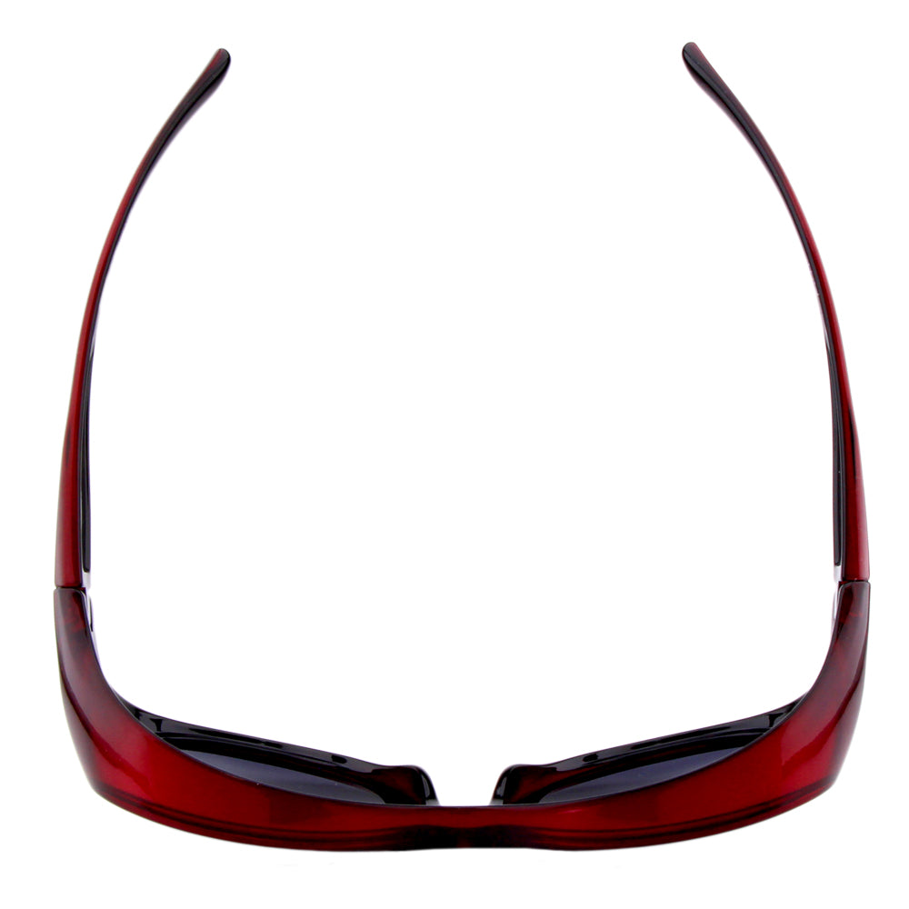 Überzieh-Sonnenbrille Mega, Damen , Rot , Brillenträger Damen Lotus-Effekt Polarisiert UV400 Überzieh-Sonnenbrille