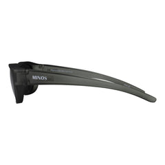 Überzieh-Sonnenbrille Minos, Herren , Grau verspiegelt , Brillenträger Herren Kategorie 3 Lotus-Effekt New Polarisiert UV400 Überzieh-Sonnenbrille