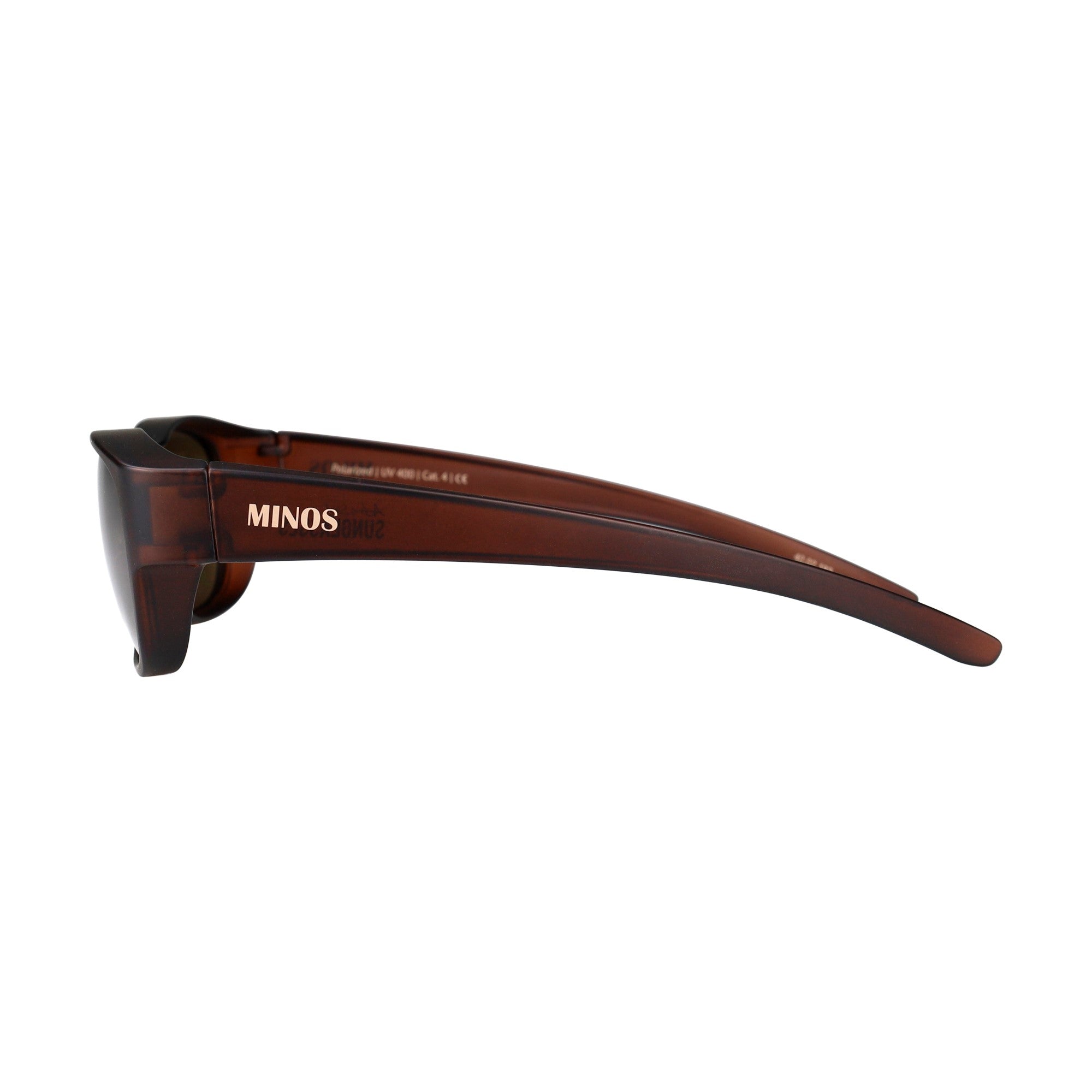Überzieh-Sonnenbrille Minos, Herren , Braun , Brillenträger Herren Lotus-Effekt New Polarisiert UV400 Überzieh-Sonnenbrille