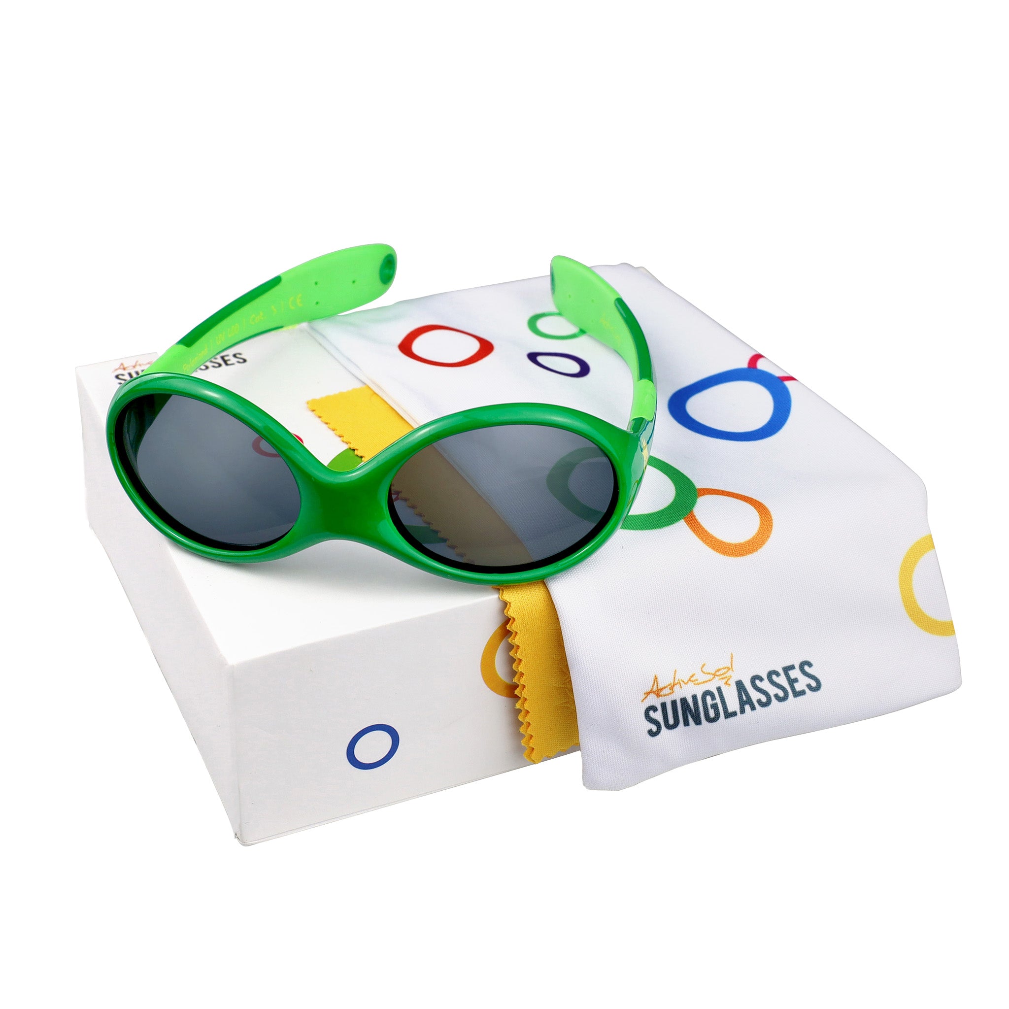 Baby-Sonnenbrille 0 - 18 Monate, Größe S , Monster , Baby HYTREL Jungen Kleinkind Lotus-Effekt Mädchen Polarisiert Unisex UV400